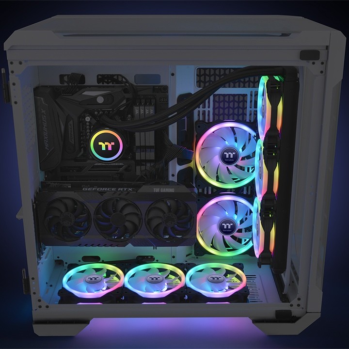 Ventilator za računalo THERMALTAKE SWAFAN 14 RGB 14 cm crna boja 3 kom.-4