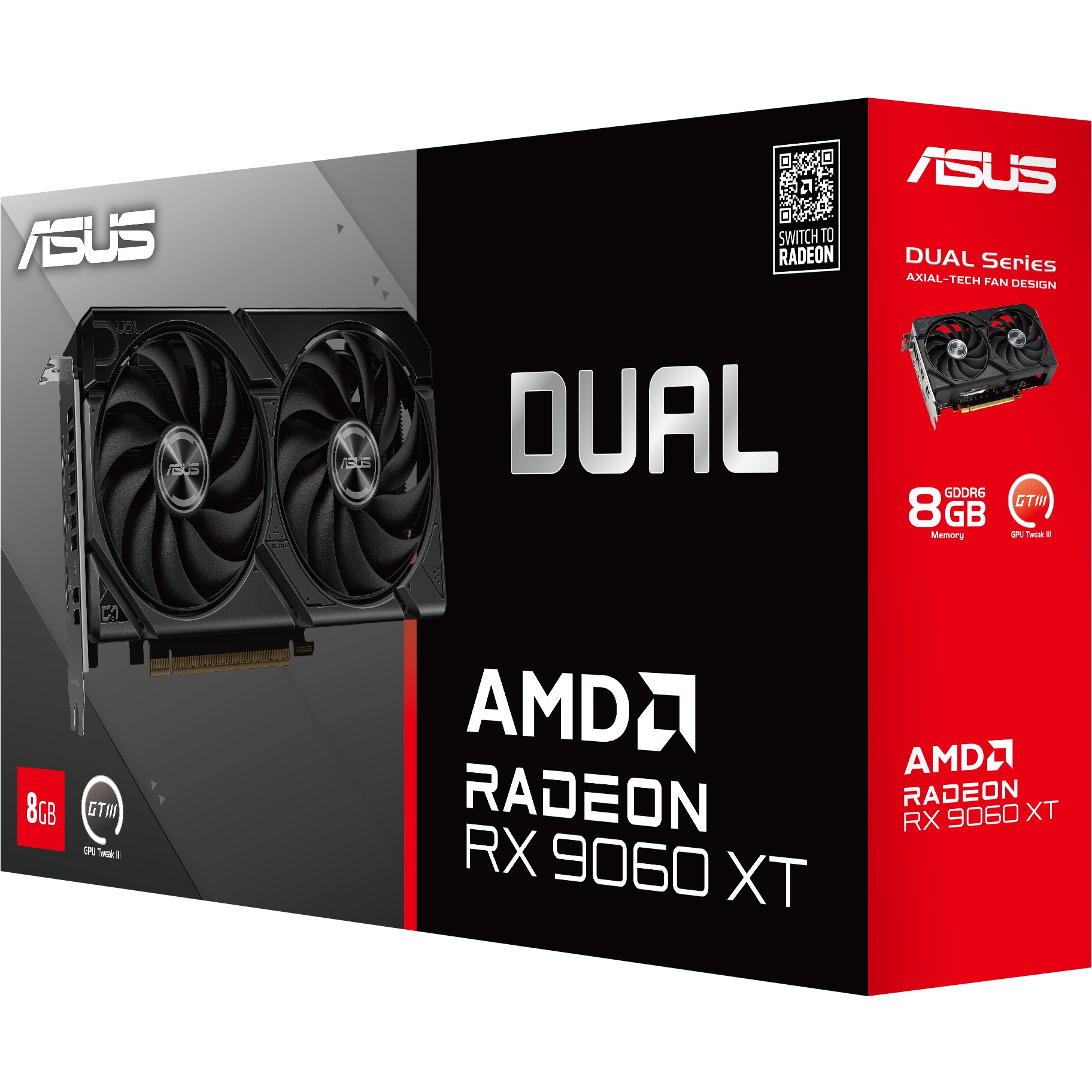 Grafička kartica ASUS DUAL-RX9060XT-8G (AMD Radeon RX 9060 XT, 8 GB GDDR6, PCIe 5.0 x16, 2x DisplayPort 2.1b, 1x HDMI 2.1b)-12
