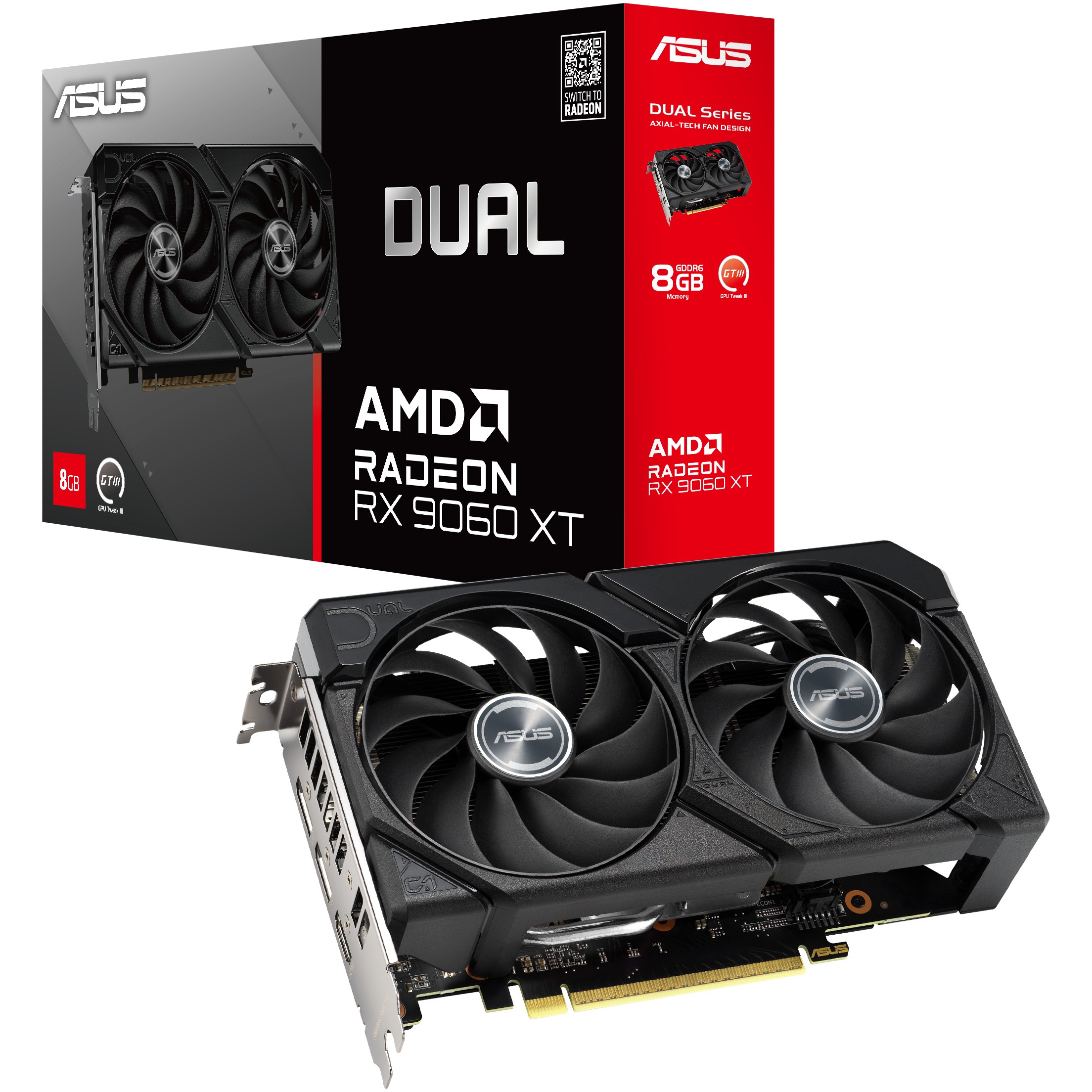 Grafička kartica ASUS DUAL-RX9060XT-8G (AMD Radeon RX 9060 XT, 8 GB GDDR6, PCIe 5.0 x16, 2x DisplayPort 2.1b, 1x HDMI 2.1b)-13
