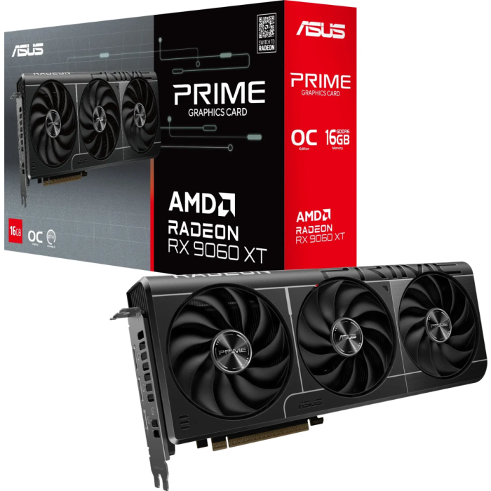 Grafička kartica ASUS Prime Radeon RX 9060 XT O16G (AMD, 16 GB GDDR6, PCIe 5.0 x16, 2x DisplayPort, 1x HDMI)-0