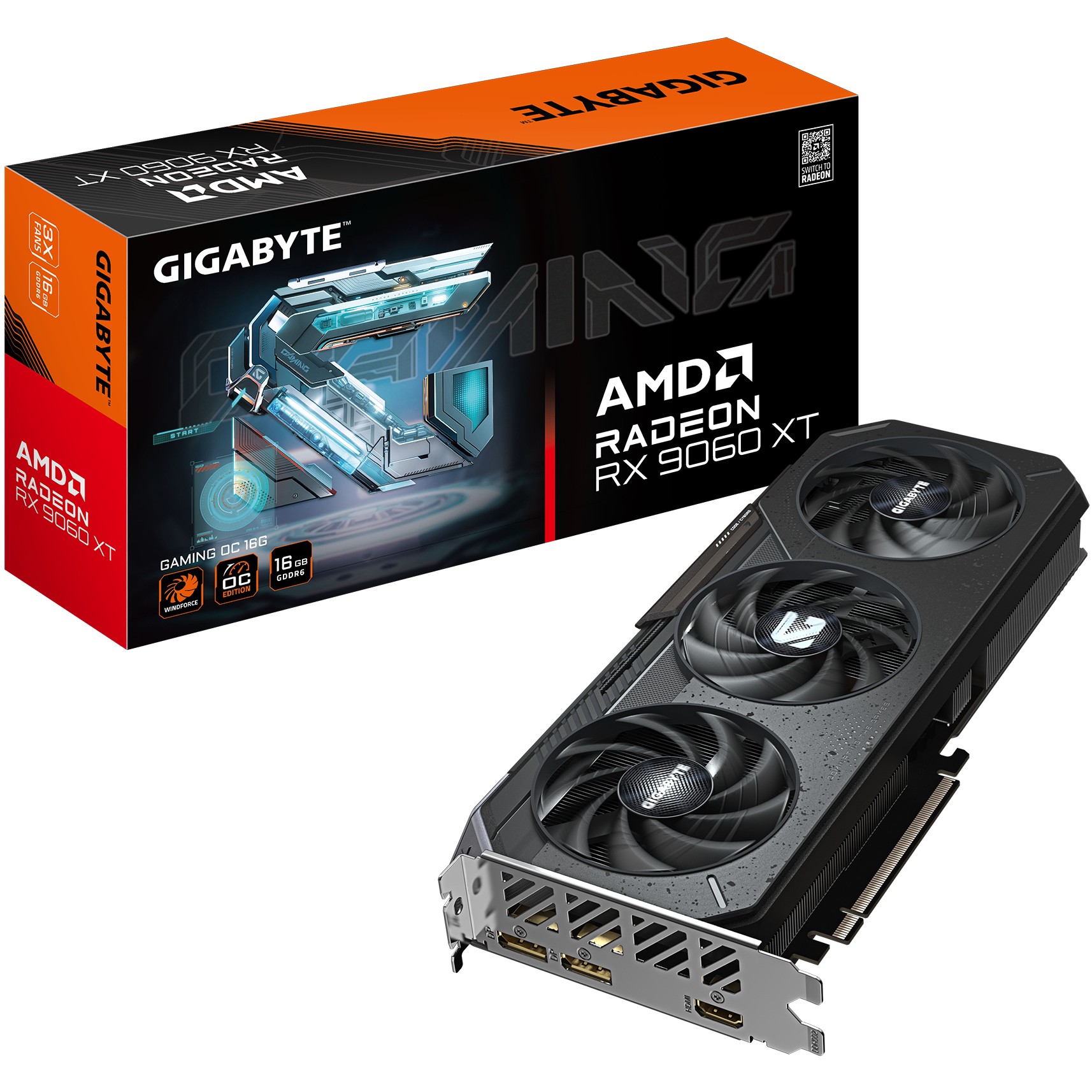 Grafička kartica GIGABYTE Radeon RX 9060 XT GAMING OC 16G (16GB GDDR6, 128bit, PCI-E 5.0, 3320 MHz, 2 x DisplayPort, 1 x HDMI)-14