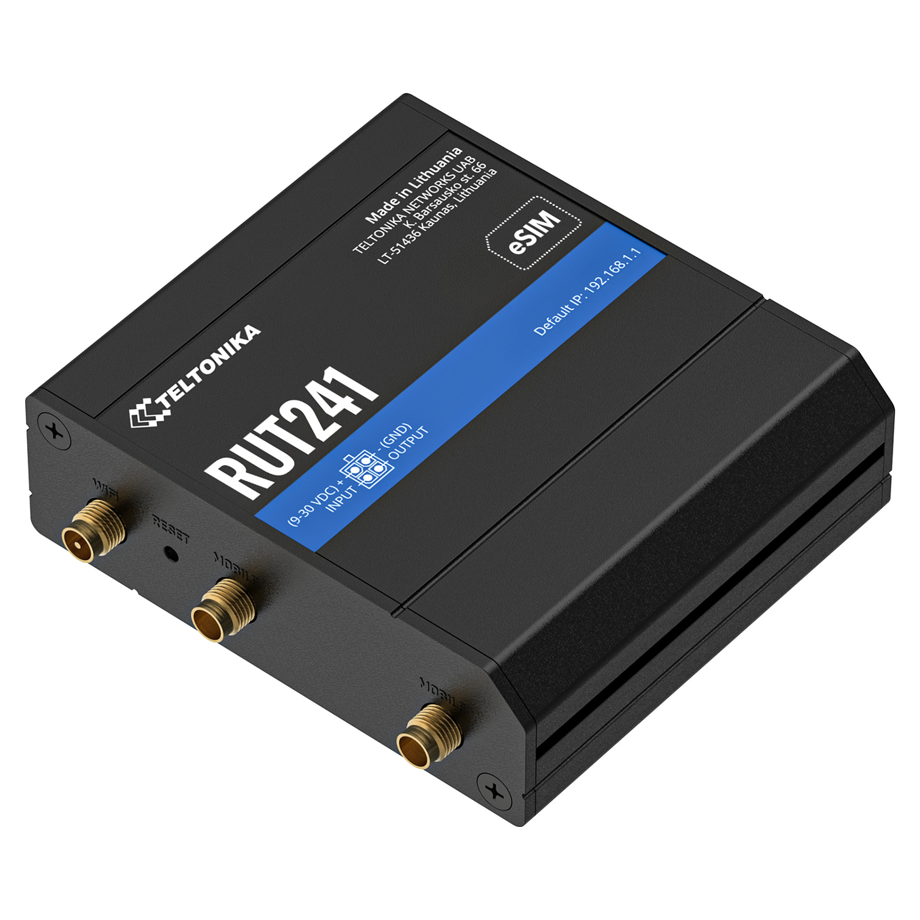 Industrijski 4G LTE router TELTONIKA RUT241 (Cat 4, 2x LAN, Wi-Fi, eSIM)-1