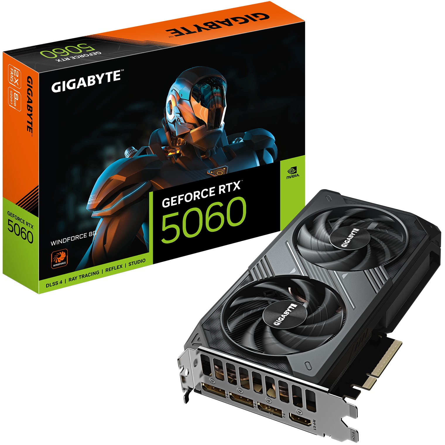 Grafička kartica GIGABYTE GeForce RTX 5060 WINDFORCE 8G (8GB GDDR7, 128bit, PCI-E 5.0, 2497 MHz Core Clock, 3 x DisplayPort, 1 x HDMI)-0
