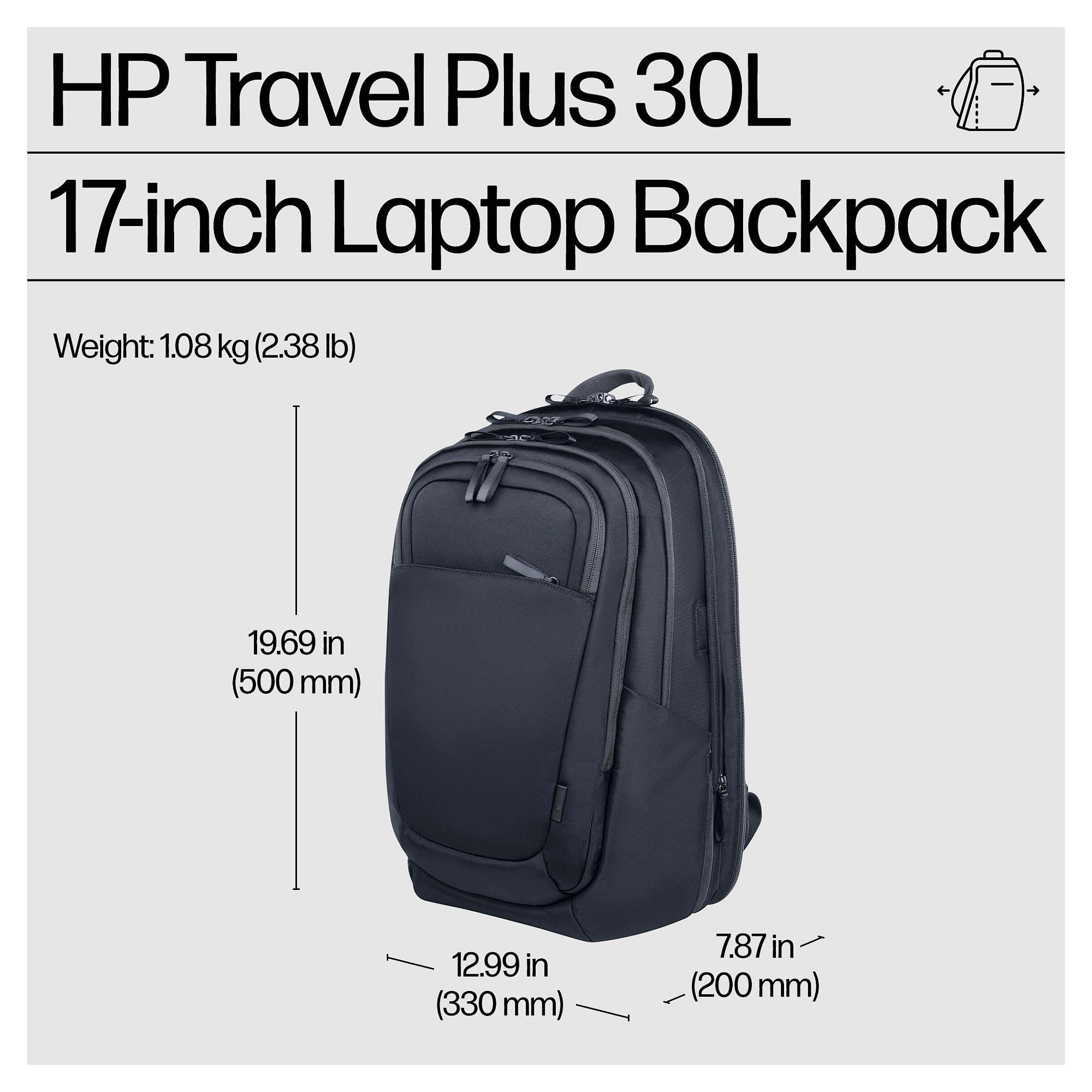 Laptop ruksak HP Travel Plus 30L (za 17'' laptop)-7