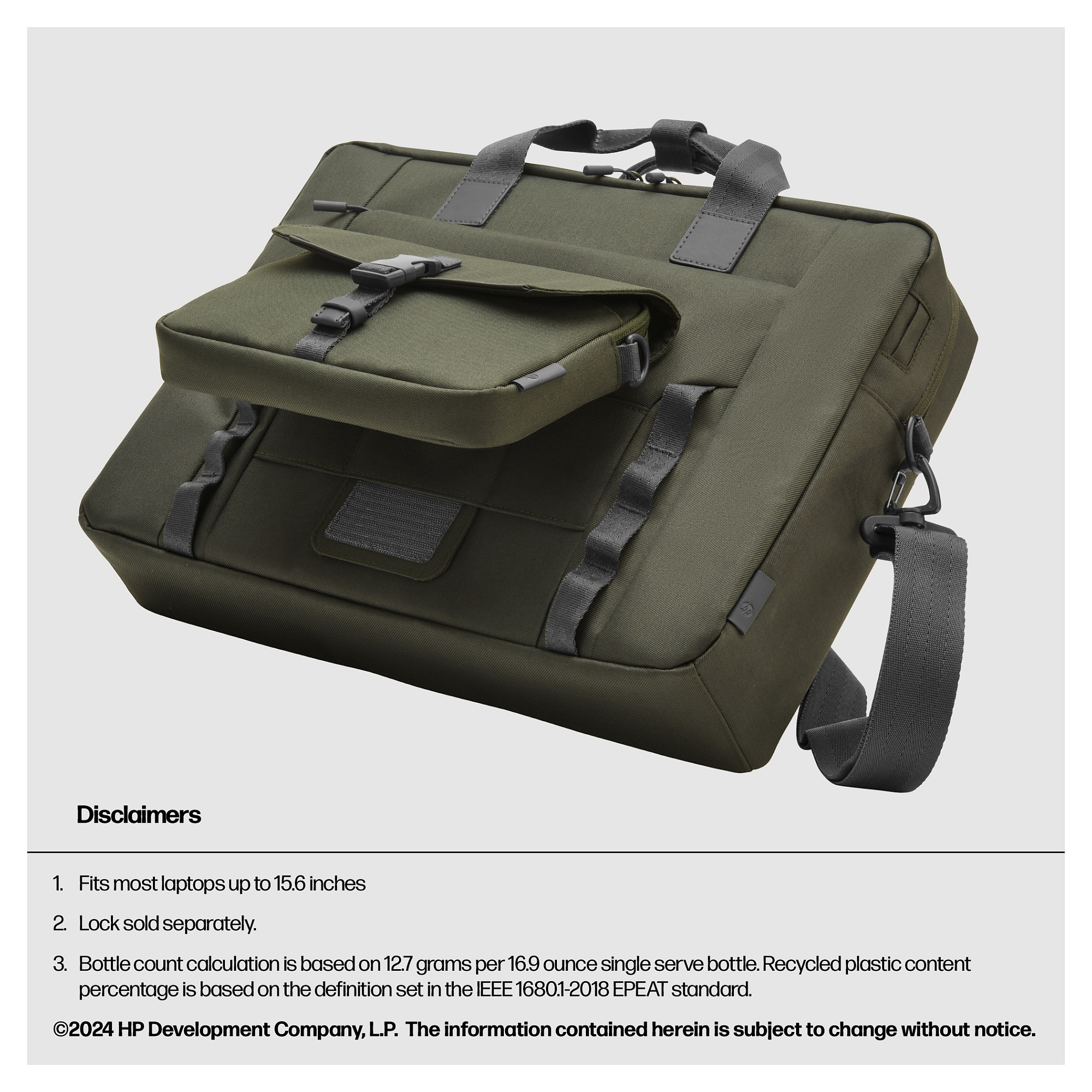 Torba za laptop HP 15.6" Modular Laptop Bag (modularni dizajn, vodootporna, RFID zaštita)-9