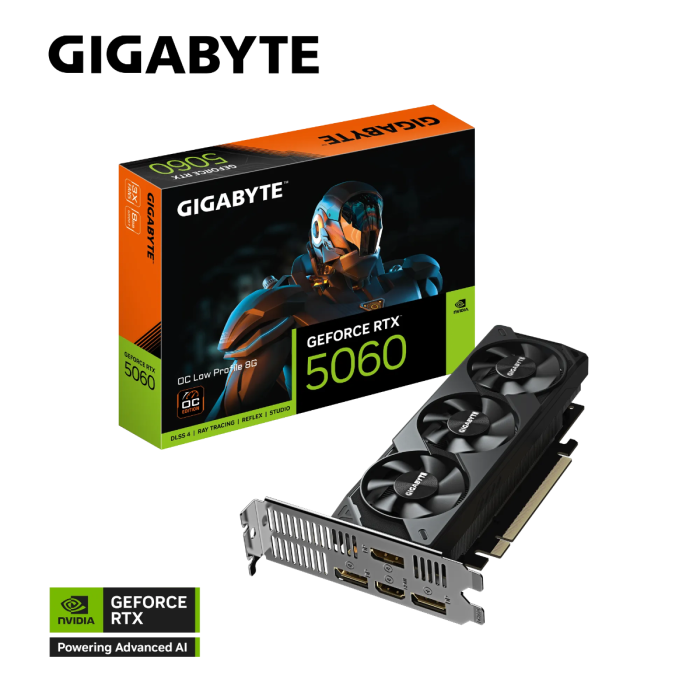Grafička kartica GIGABYTE GeForce RTX 5060 OC Low Profile 8G (8GB GDDR7, 128bit, PCI-E 5.0, 2512 MHz, 3 x DisplayPort, 1 x HDMI)-0