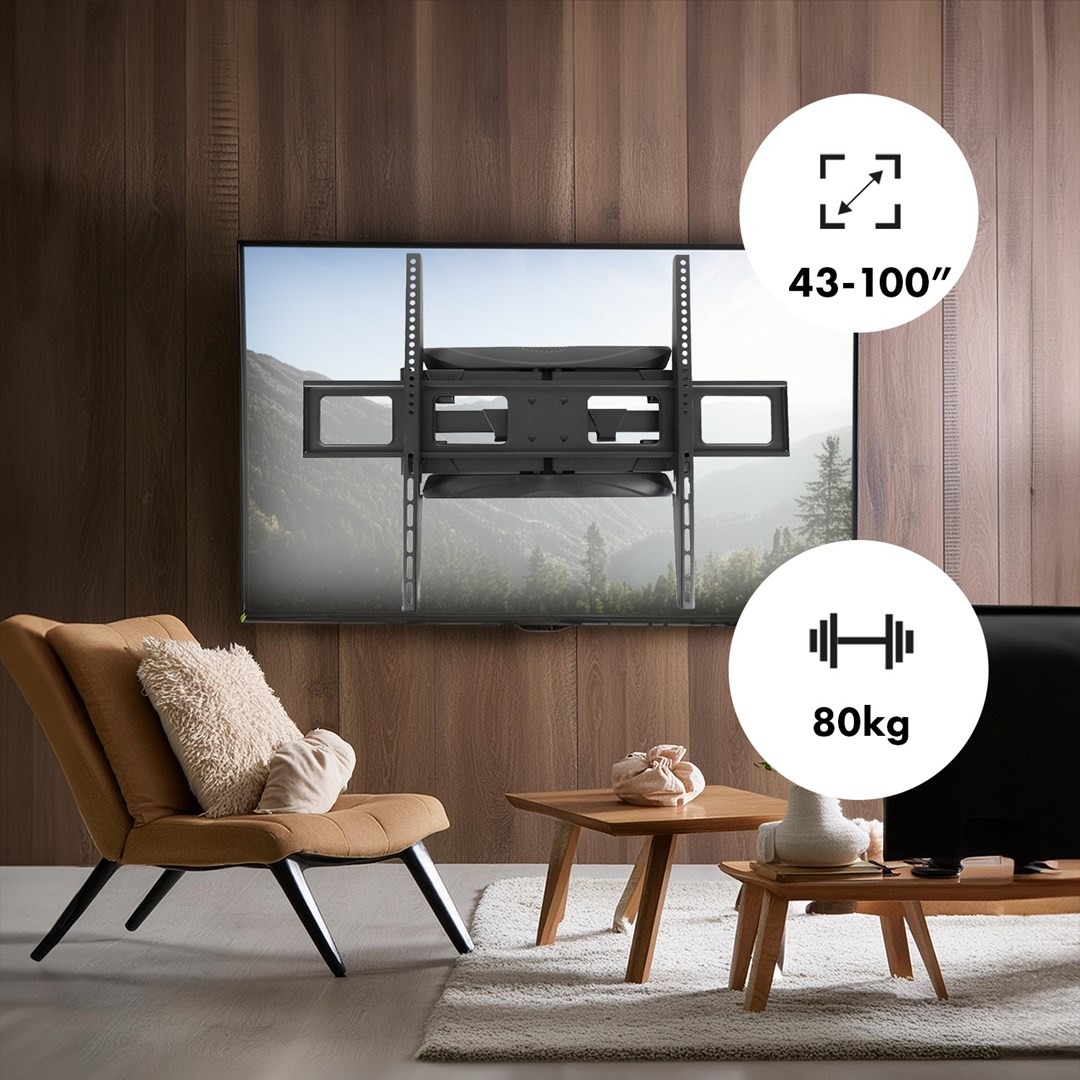 MACLEAN MC-423 zidni TV nosač 43–100 inča, do 80 kg, VESA 800 × 600-1