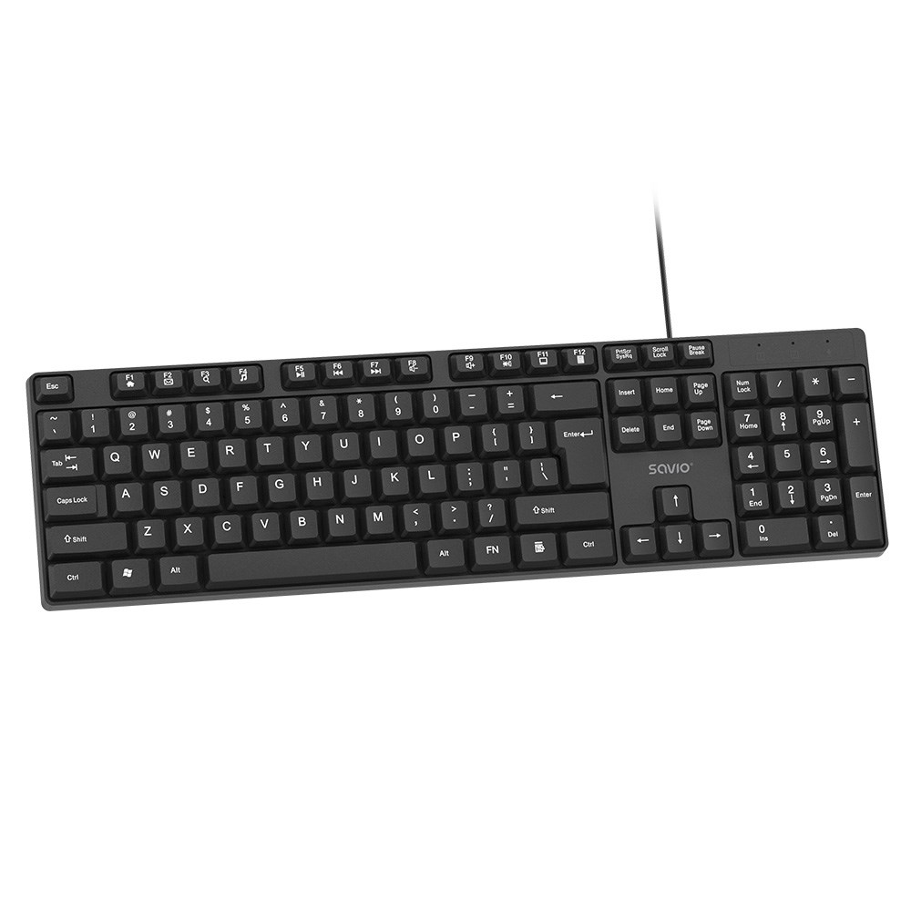 Tipkovnica SAVIO KB-01 USB QWERTY US English crna boja-1
