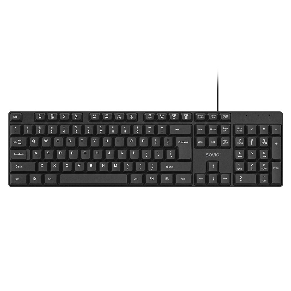 Tipkovnica SAVIO KB-01 USB QWERTY US English crna boja-0