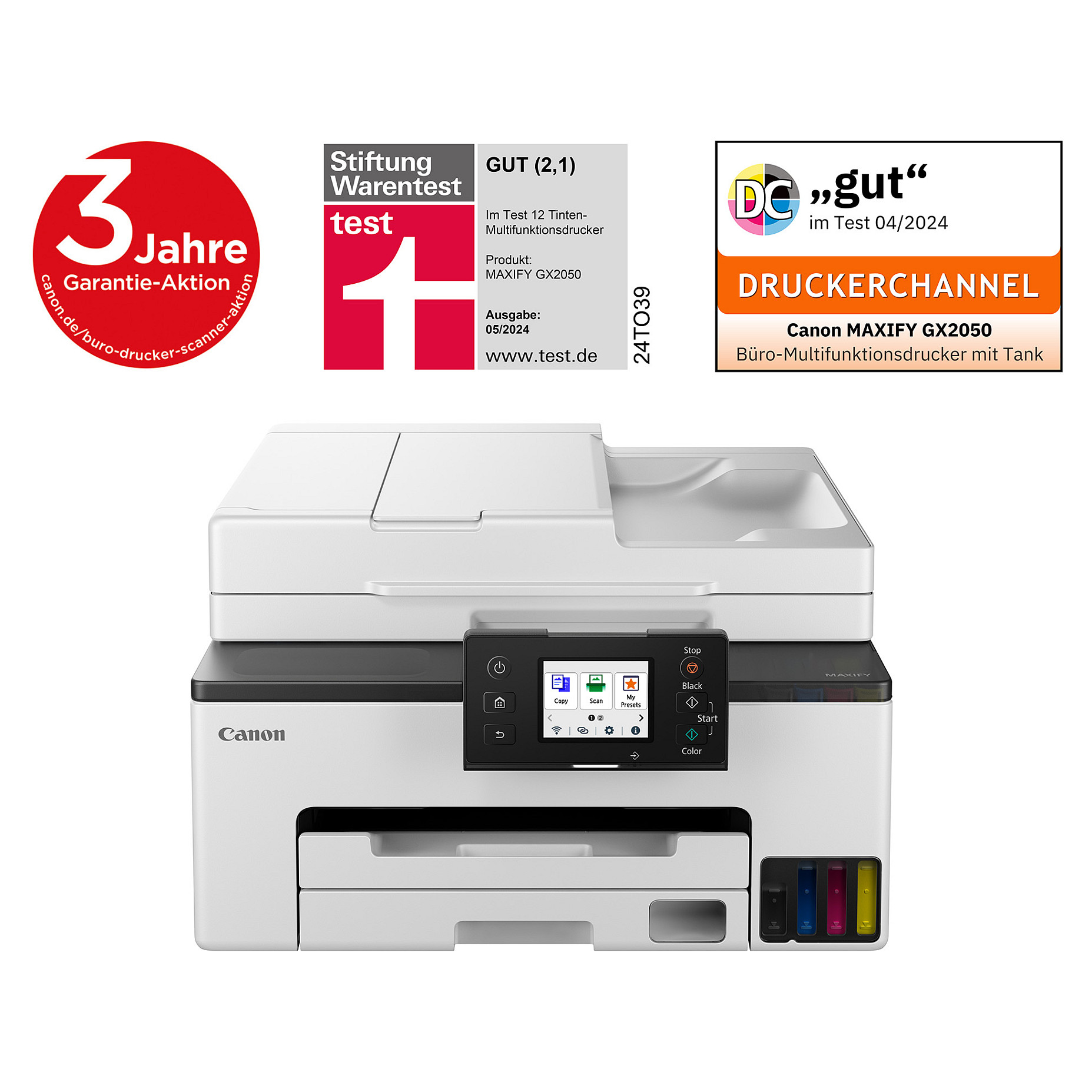 Pisač CANON MAXIFY GX2050 (Inkjet, A4, 600 x 1200 DPI, Wi-Fi)-1