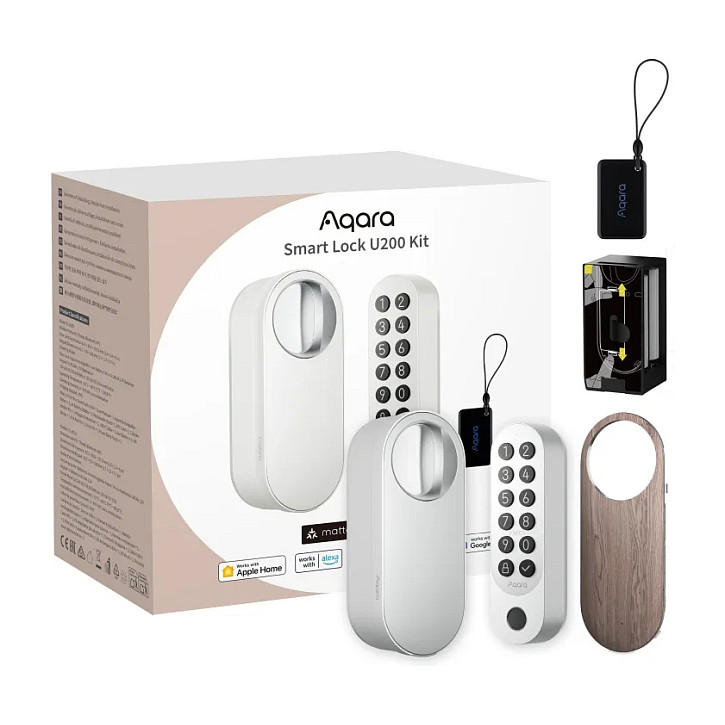 Pametna brava AQARA Smart Lock U200 Kit (Matter, otisak prsta, NFC, IPX5)-4