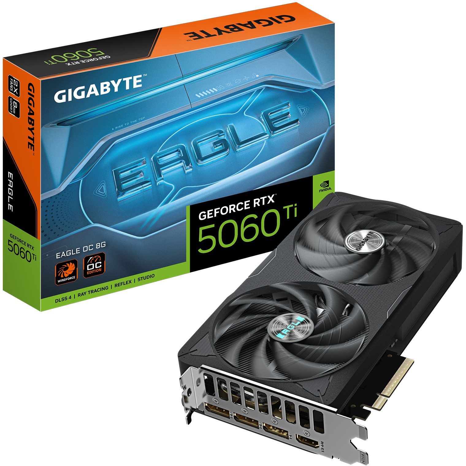 Grafička kartica GIGABYTE GeForce RTX 5060 Ti EAGLE OC 8G (8GB GDDR7, 128bit, PCI-E 5.0, 2617MHz, 3 x DisplayPort, 1 x HDMI)