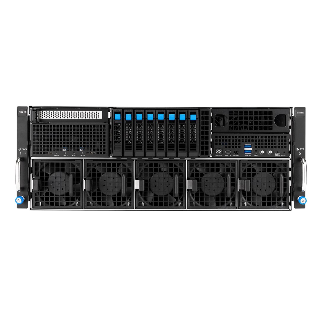 Platforma Asus Rack RS501A-E12-RS4 (AMD Epyc 9005/9004, 4x NVMe/SATA HS, 2xM.2, 2x1Gbe, IPMI, 1+1 1600W)-4