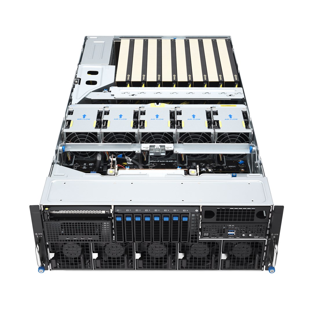 Platforma Asus Rack RS501A-E12-RS4 (AMD Epyc 9005/9004, 4x NVMe/SATA HS, 2xM.2, 2x1Gbe, IPMI, 1+1 1600W)-7