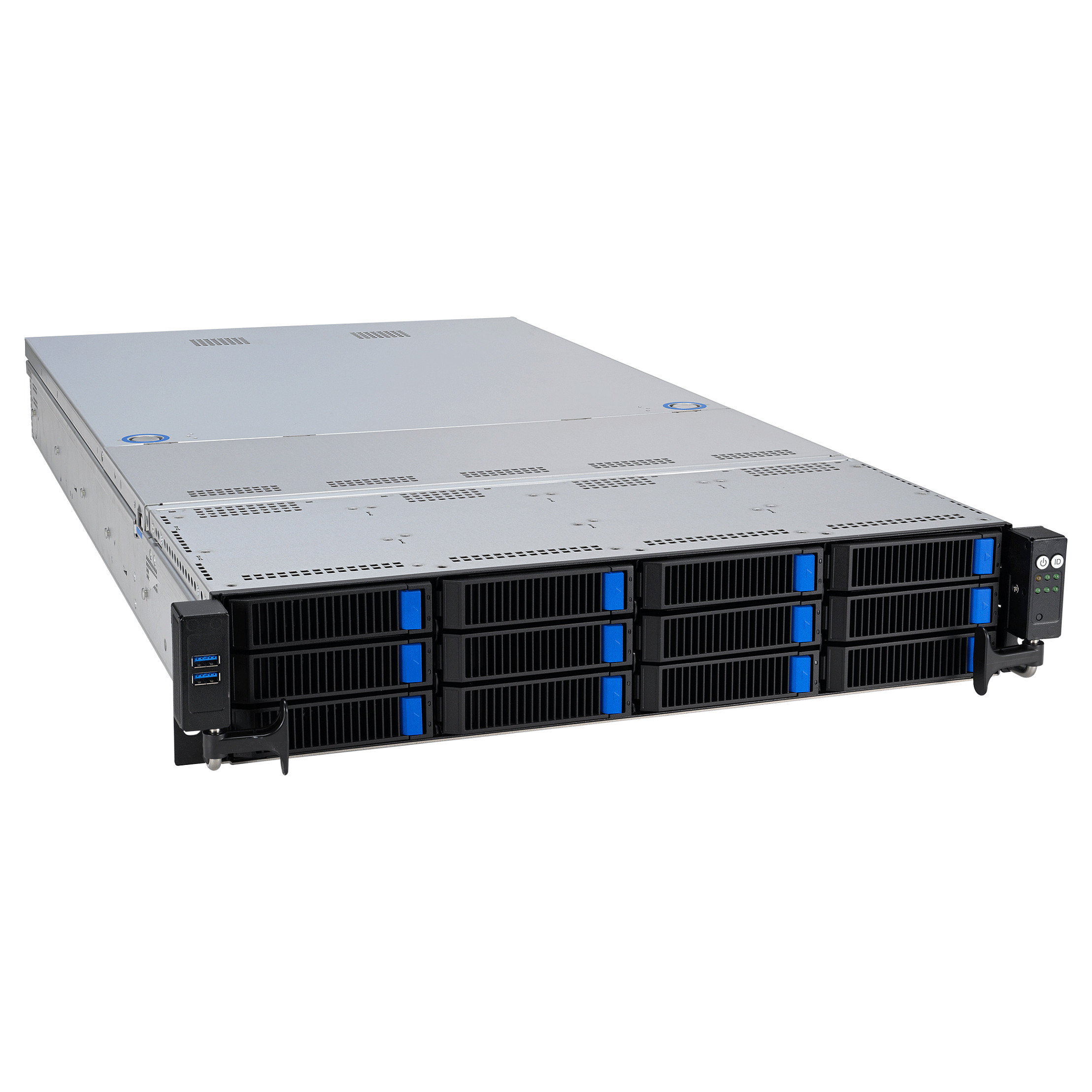 Platforma ASUS Rack RS521A-E12-RS12U (AMD Epyc 9005/9004, 12x NVMe/SATA HS, 2xM.2, 2x1Gbe, IPMI, 1+1 1600W)-1