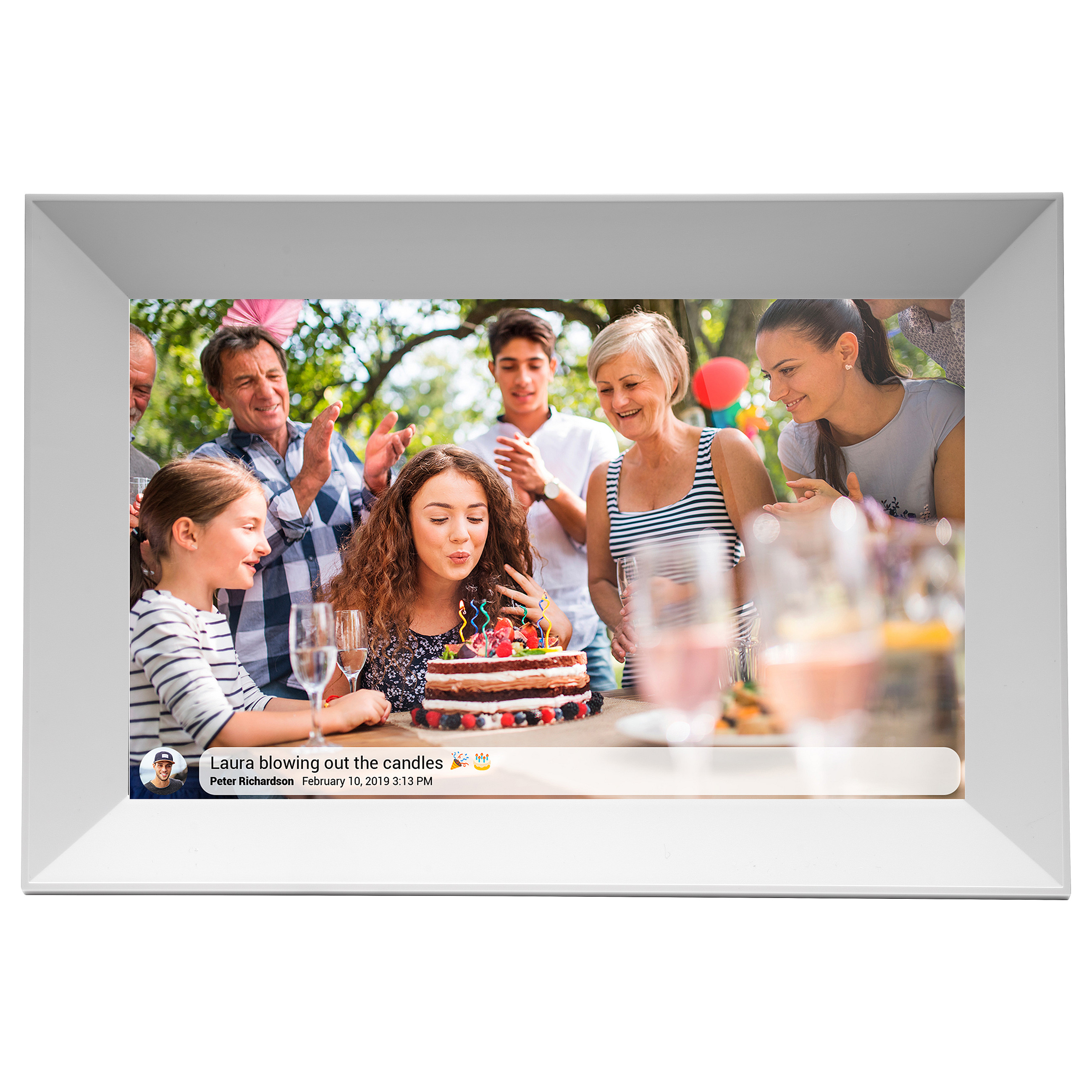 Digitalni okvir za slike DENVER PFF-1063WHITE (10.1" IPS, 16 GB, Wi-Fi, FRAMEO)