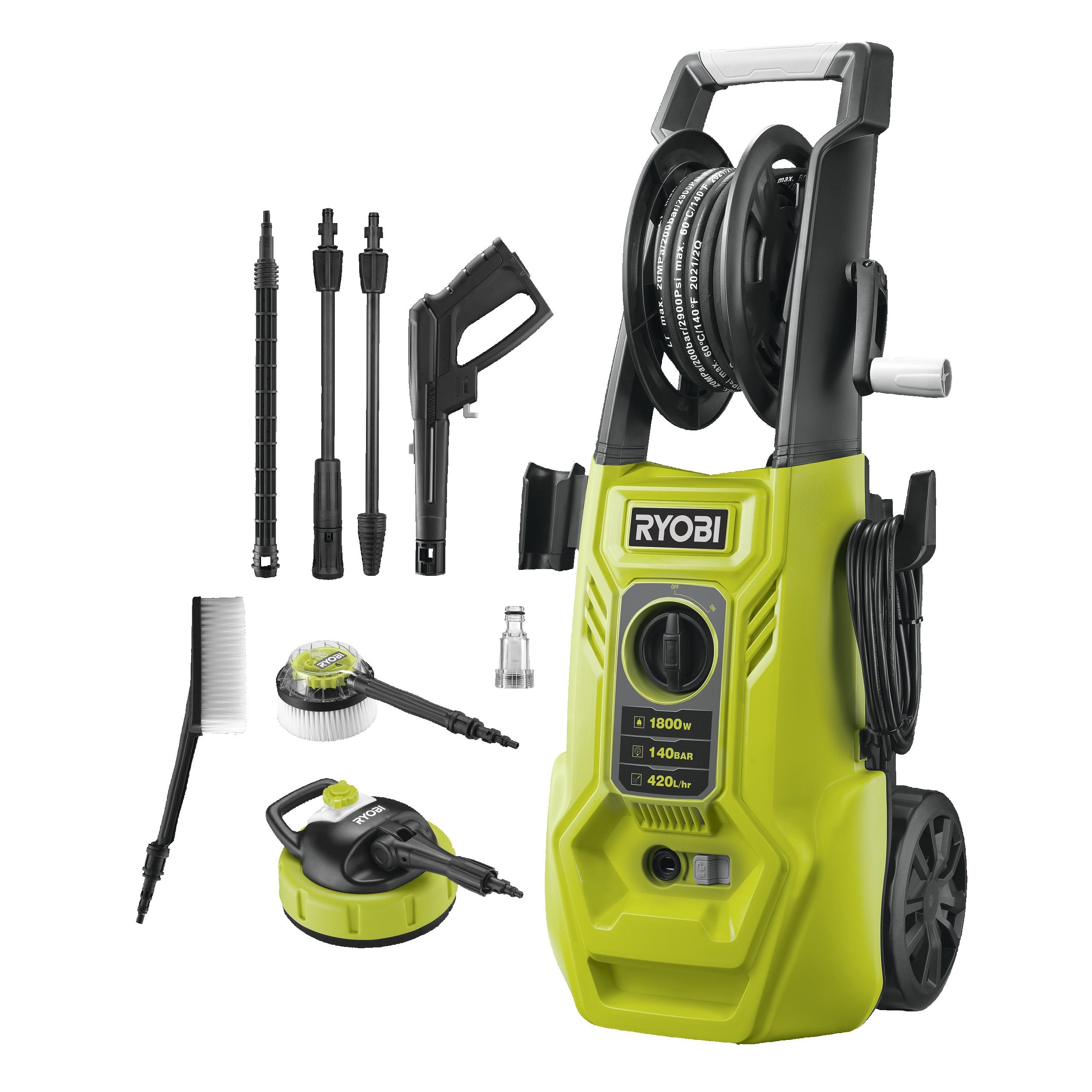 Visokotlačni perač RYOBI RY140PWA-P (1800W, 140 bar)