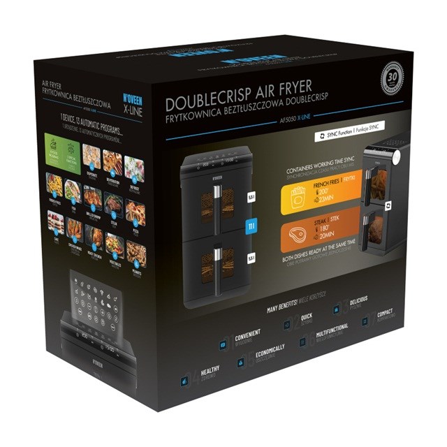 Friteza N'OVEEN DoubleCrisp AF5050 X-LINE 1700 W crna-9