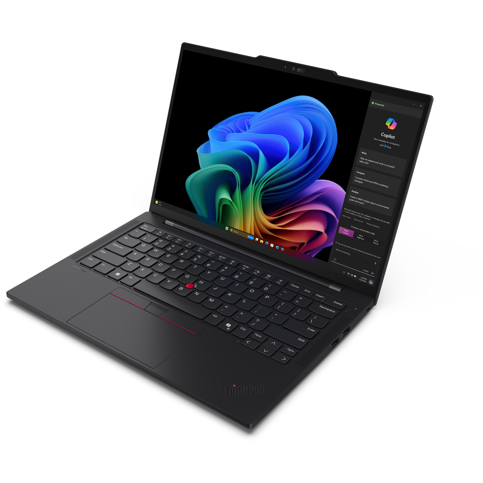 Laptop LENOVO ThinkPad T14s Gen 6 (14" WUXGA, Qualcomm Snapdragon X1E-78-100, 32 GB RAM, 1 TB SSD, Wi-Fi 7, Windows 11 Pro, njemačka tipkovnica, crna boja) – internacionalna non HR tipkovnica-13