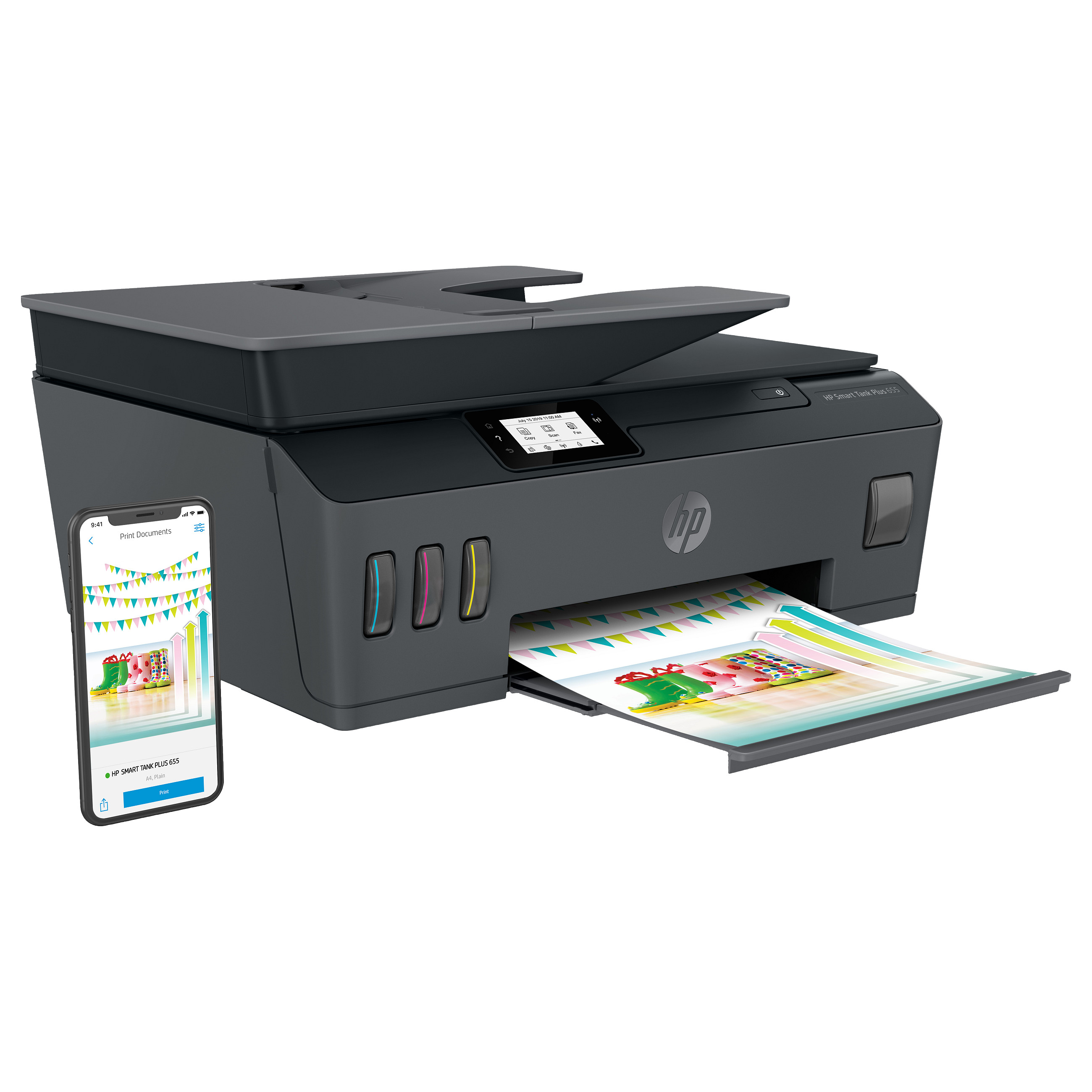 Printer HP SMART TANK PLUS 655 (bežični, višenamjenski)-1