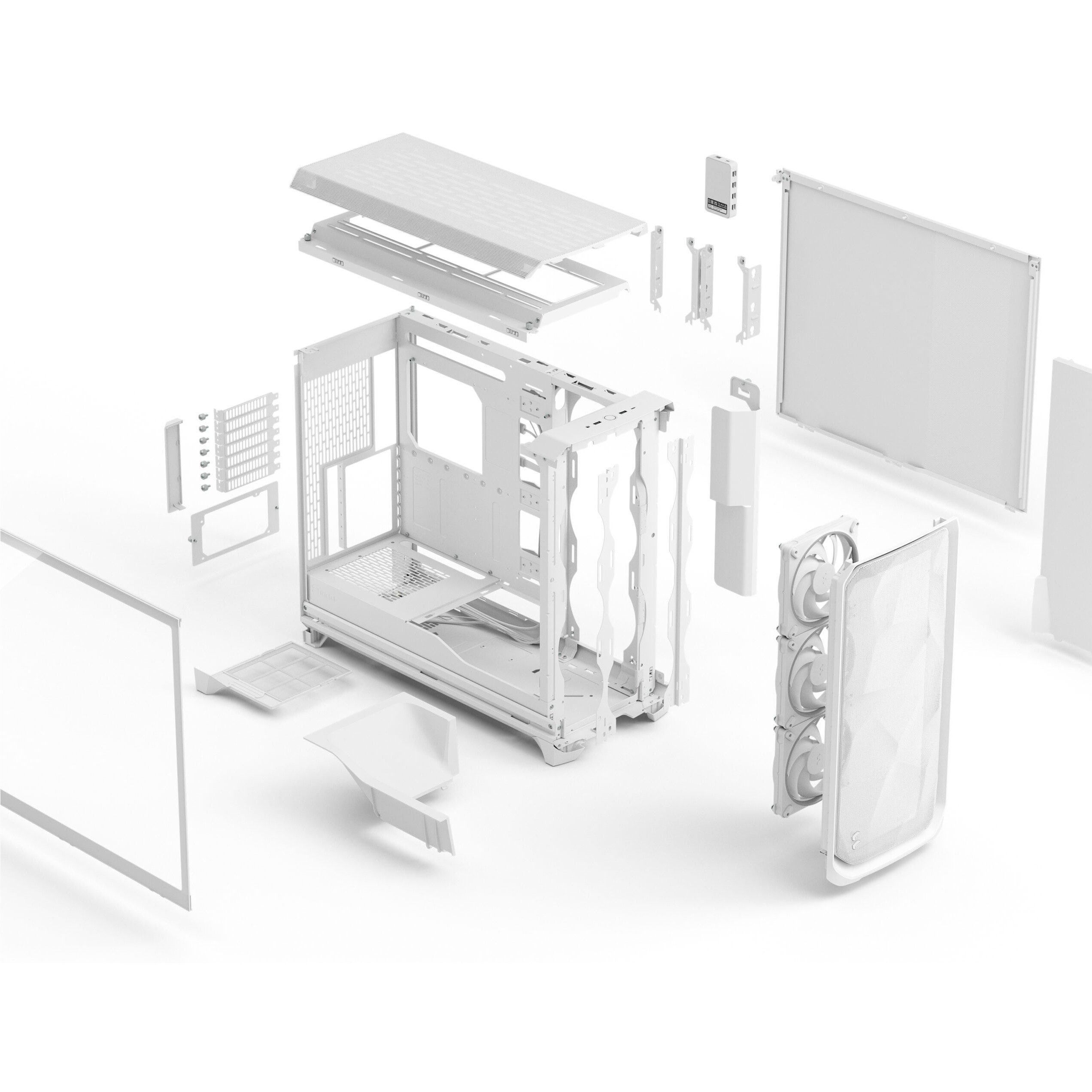 Kućište za računalo FRACTAL DESIGN Meshify 3 XL Ambience Pro RGB White TG Clear Tint-5