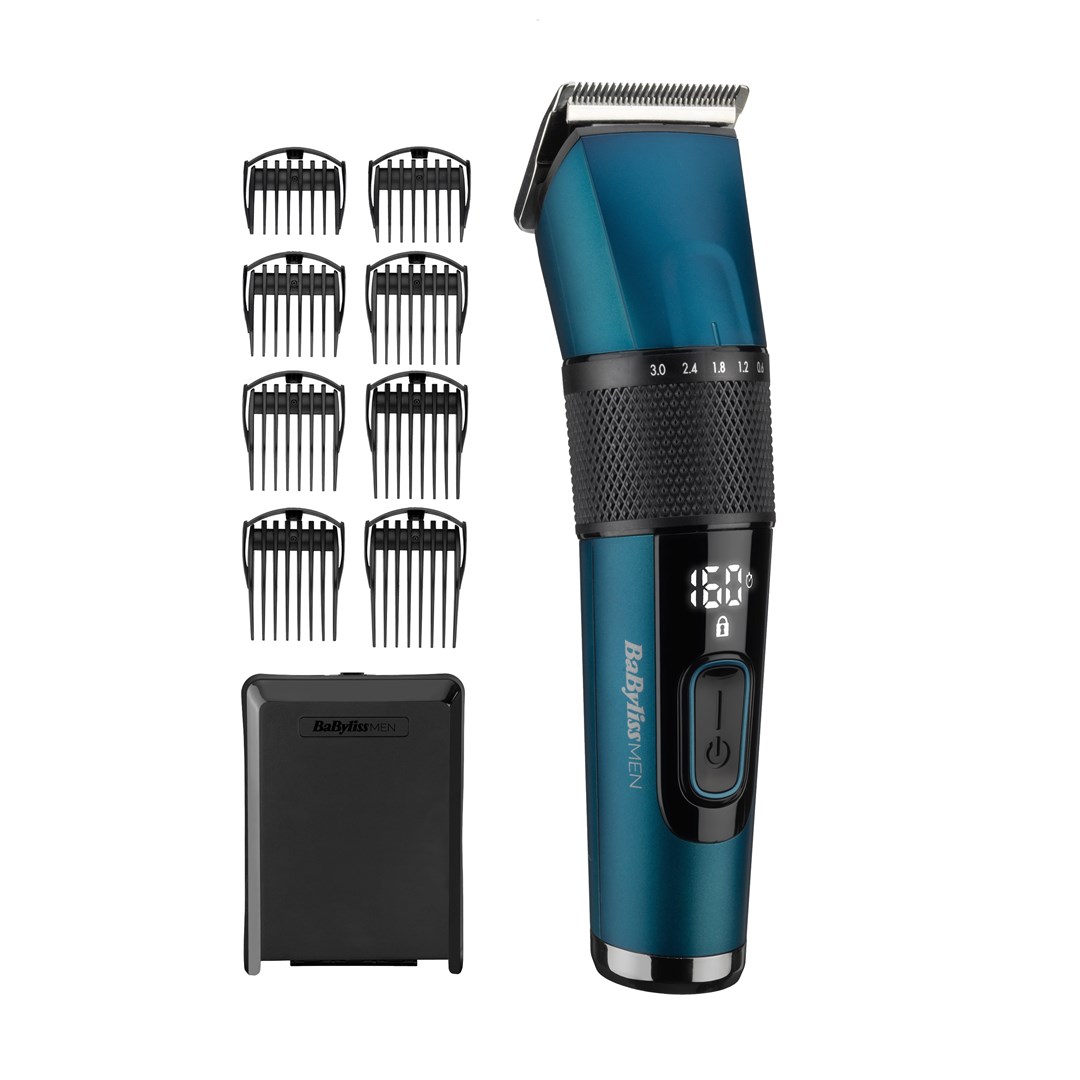 Trimer za kosu BABYLISS Japanese Steel Digital, crna, teal boja, litij-ionska baterija-1