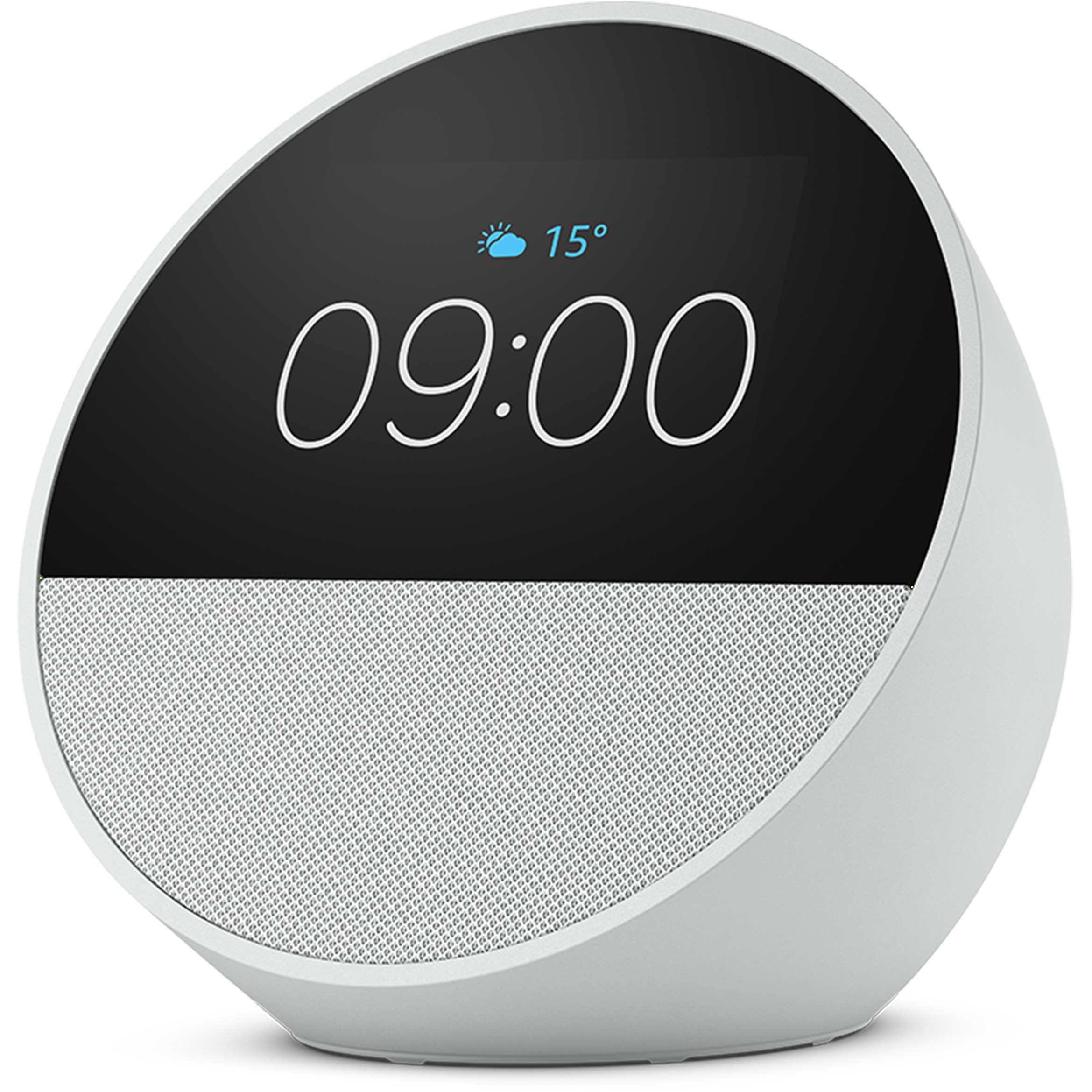 Pametni sat-alarm AMAZON Echo Spot (2024, zaslon na dodir, Alexa) bijeli