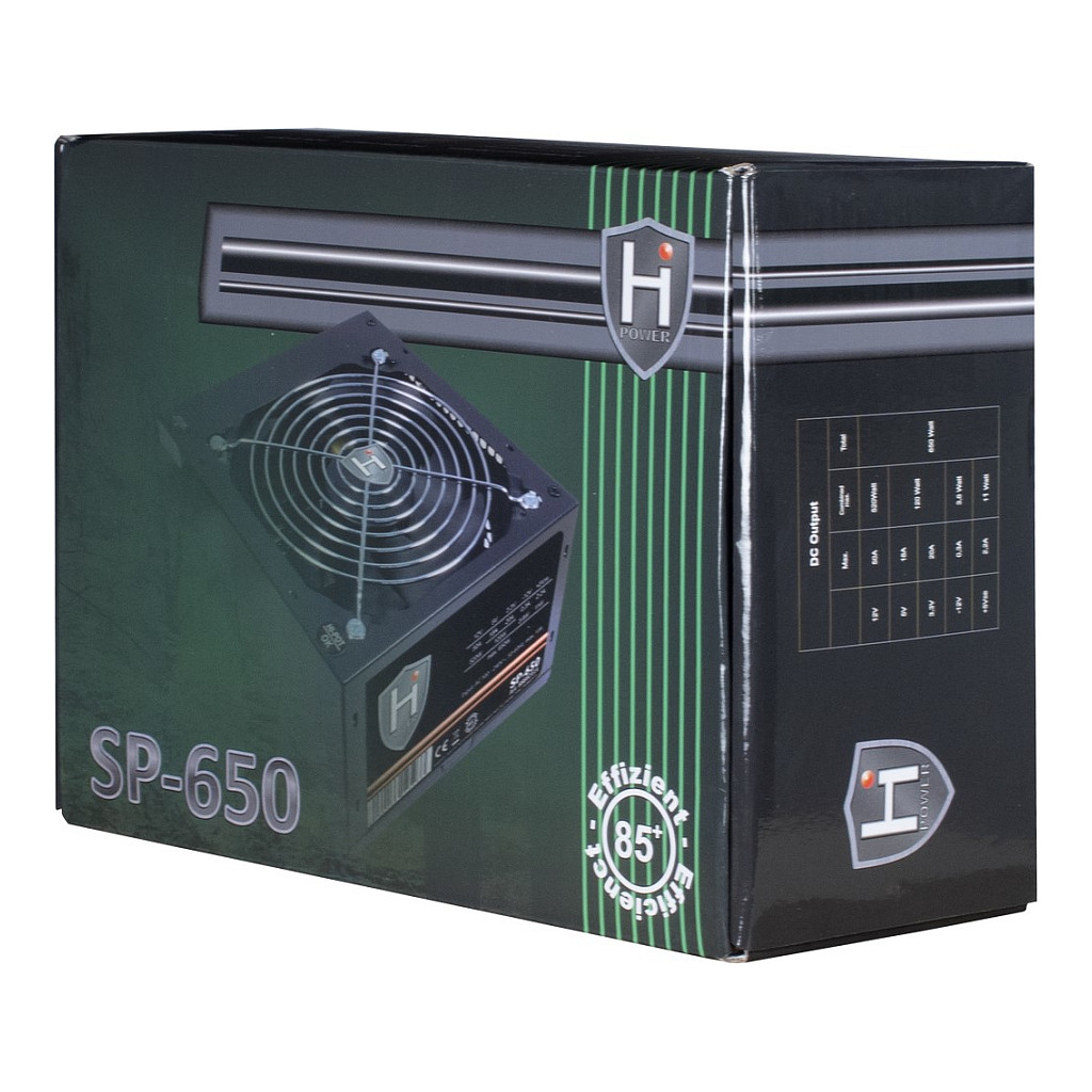 Napajanje INTER-TECH HIPOWER SP-650 (650 W, 20+4 pin ATX, ATX, Crna)-3