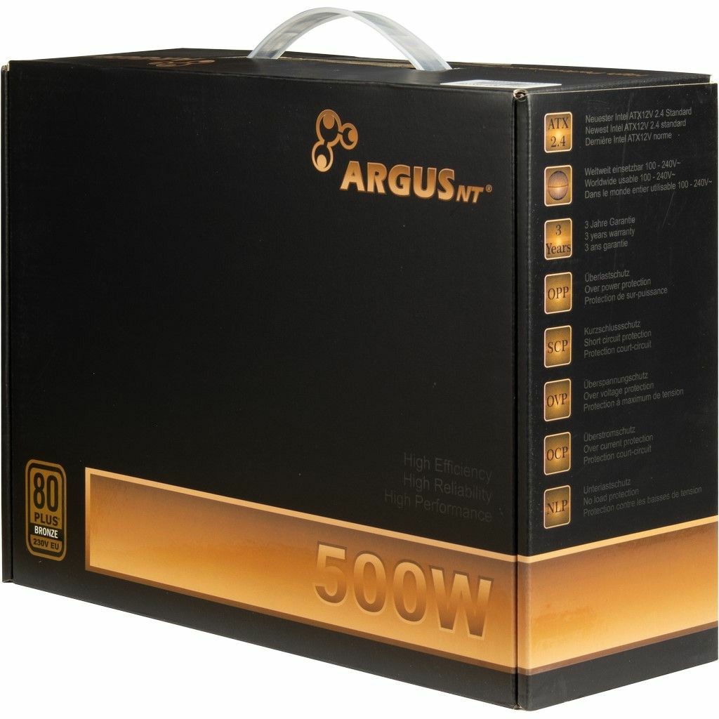 Napajanje INTER-TECH ArgusNT BPS-500 (500 W, 20+4 pin ATX, ATX, Crna)-4