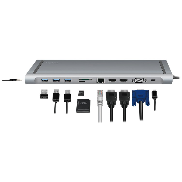 Laptop Dock LogiLink UA0373 (USB 3.2 Gen 1 Type-C, Aluminium)-4