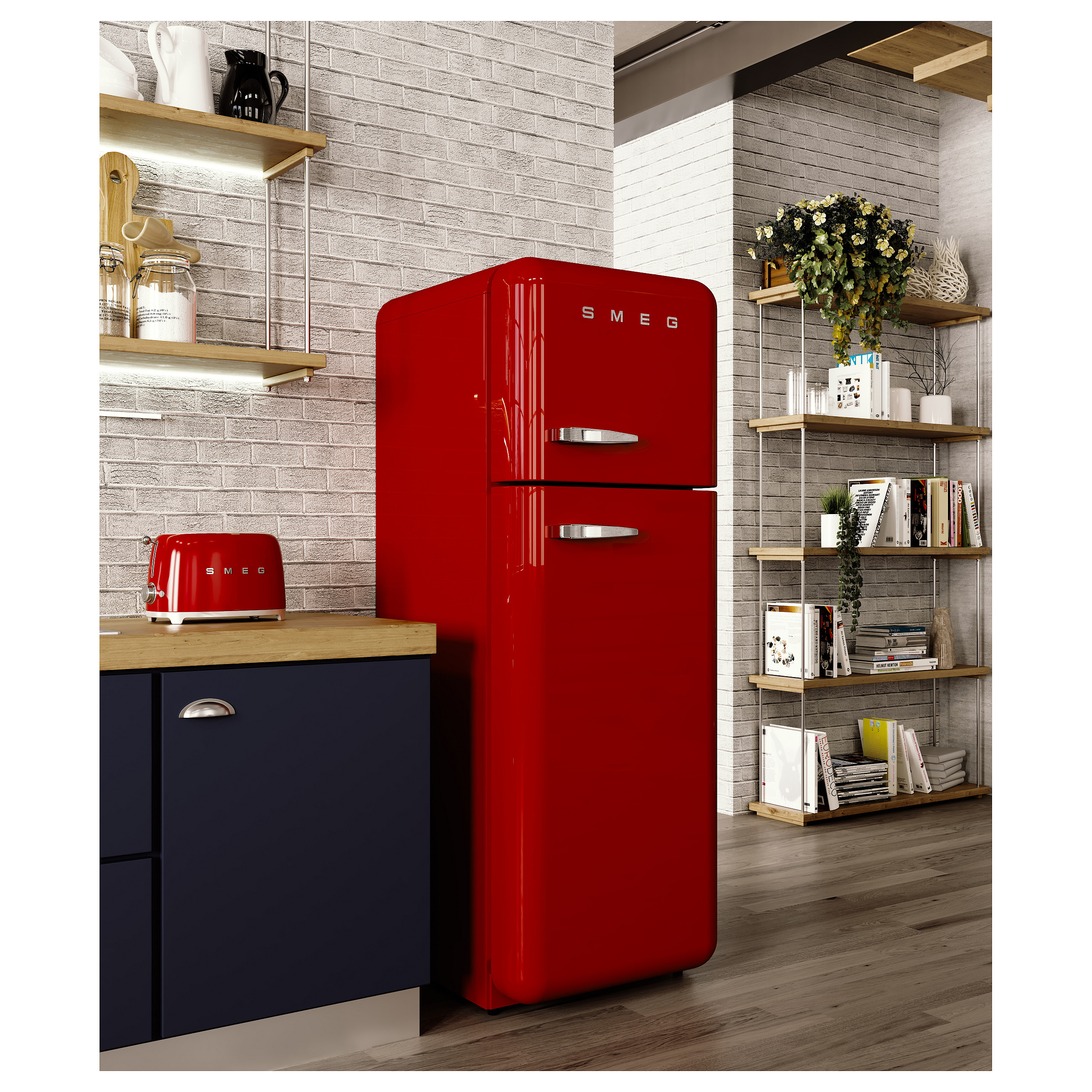 Toster SMEG TSF01RDEU (50's Style, 2 utora, Crveni)-5