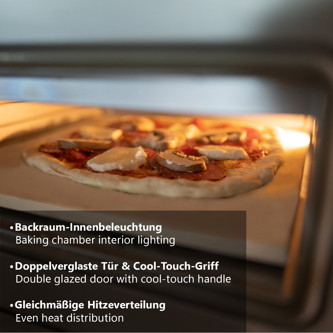 Pećnica za pizzu UNOLD Don Luigi (1700W, 400°C, kamen za pizzu 32 cm)-2