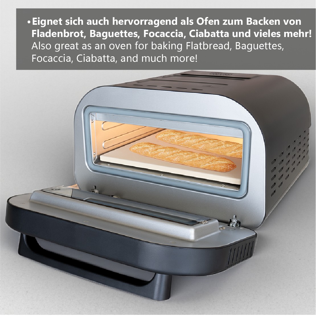 Pećnica za pizzu UNOLD Don Luigi (1700W, 400°C, kamen za pizzu 32 cm)-4