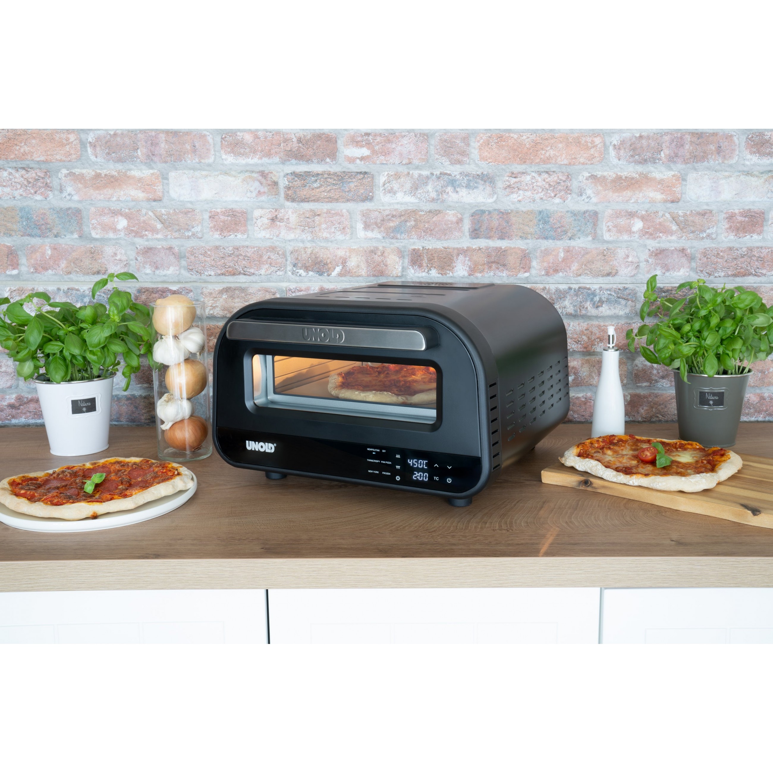 Pećnica za pizzu UNOLD Don Luigi (1700W, 400°C, kamen za pizzu 32 cm)-5