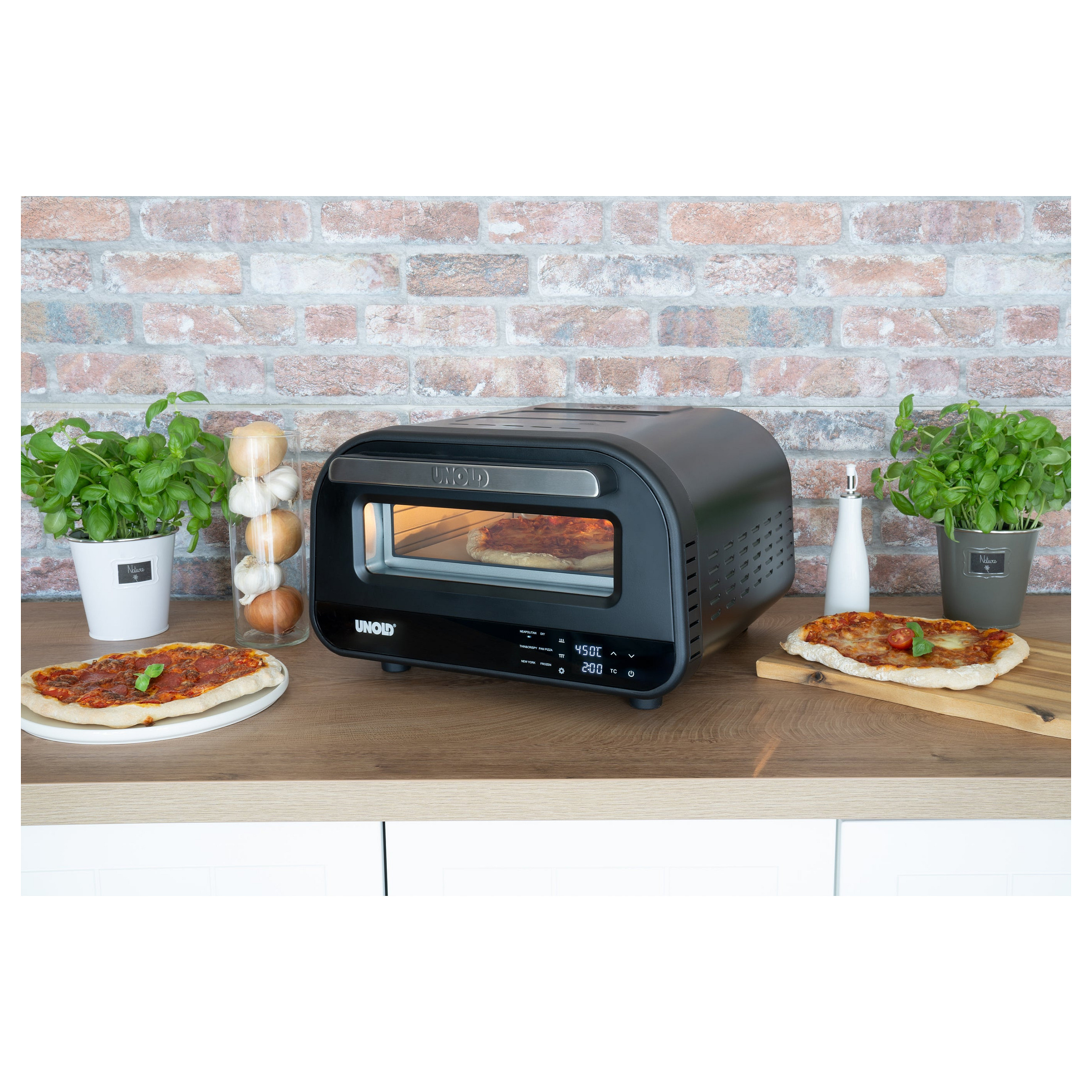 Pećnica za pizzu UNOLD Don Luigi (1700W, 400°C, kamen za pizzu 32 cm)-13