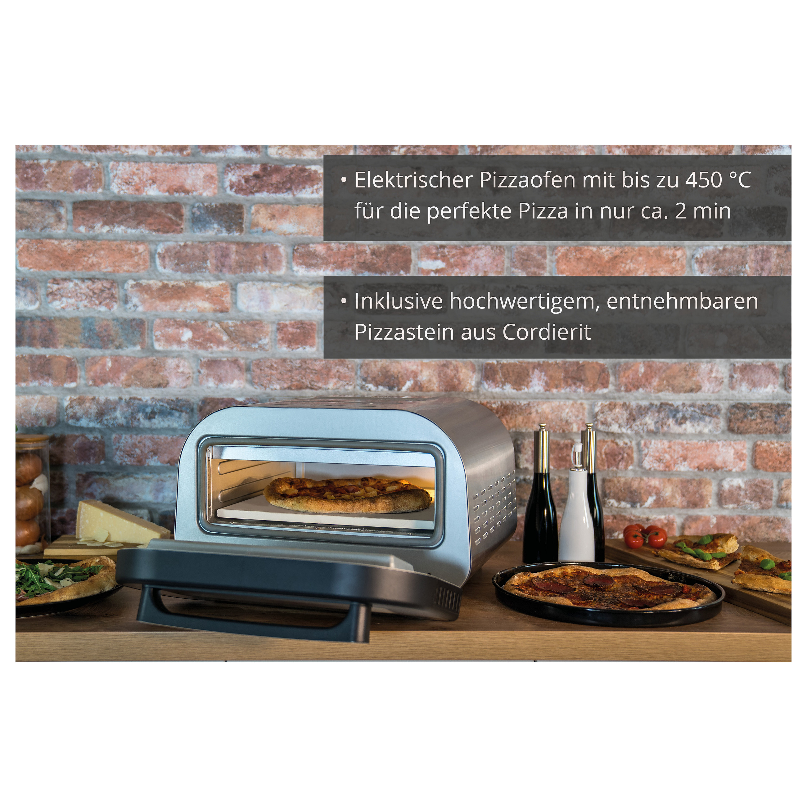 Pećnica za pizzu UNOLD Luigi 68816 (1700W, 400°C, kamen 32 cm)-6