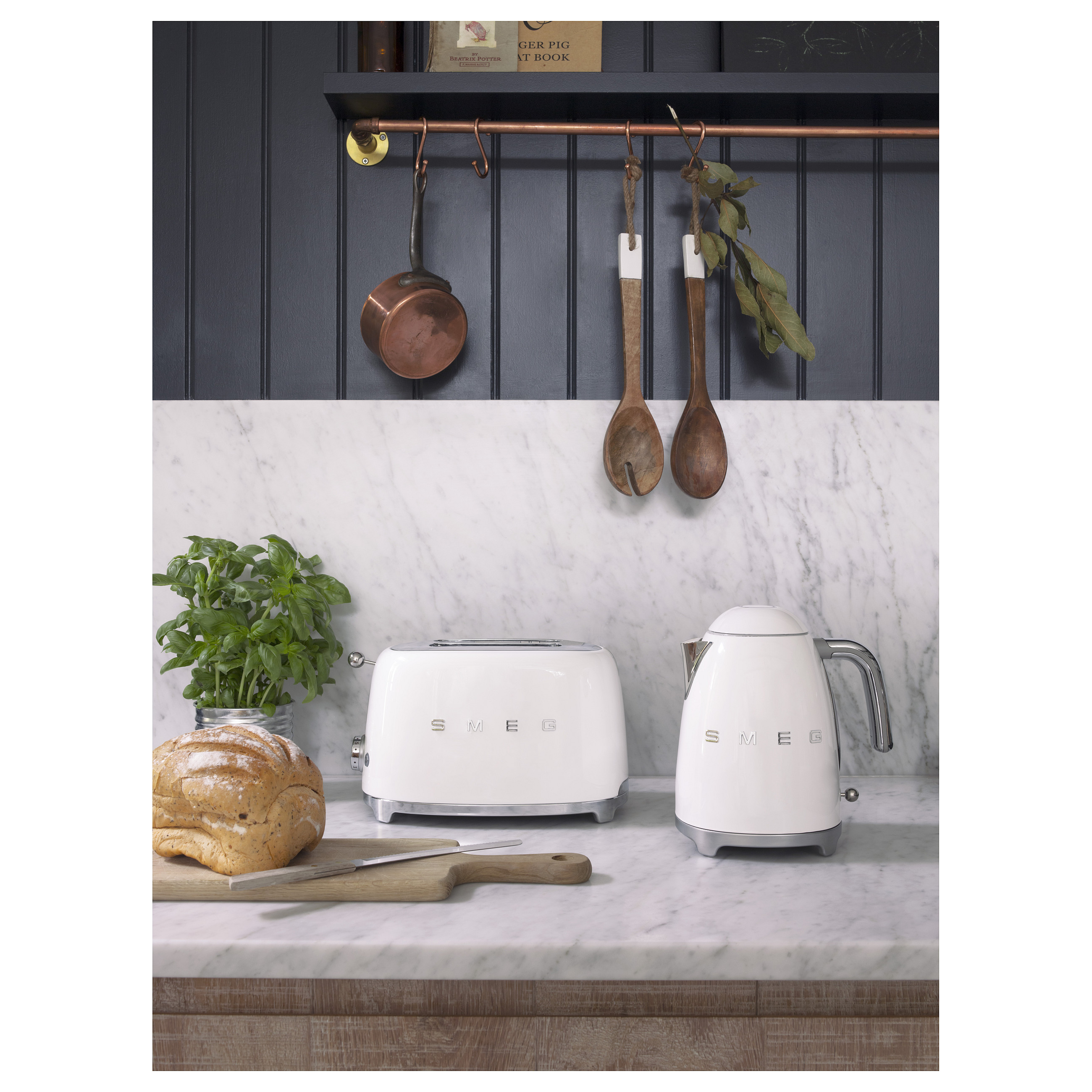 Toster SMEG TSF01WHEU 50's Style (2 utora, 950W, 6 razina tostiranja) White-4