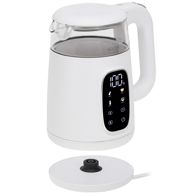 Kuhalo za vodu ADLER AD 1305 (1.7l, 2200w, kontrola temperature, bijelo)-4