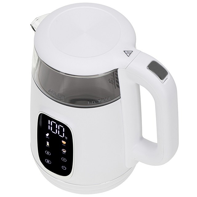 Kuhalo za vodu ADLER AD 1305 (1.7l, 2200w, kontrola temperature, bijelo)-1