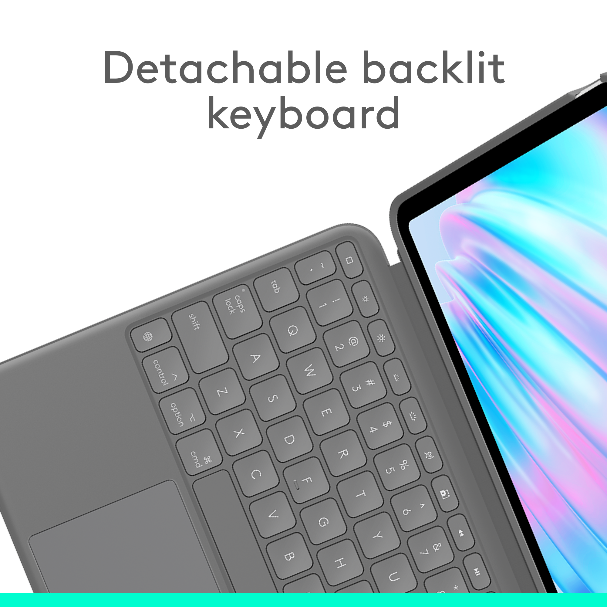 Tipkovnica LOGITECH Combo Touch za iPad Air 11-inch (M2) - OXFORD - 935OLD948 - Siva - US INT'L-2