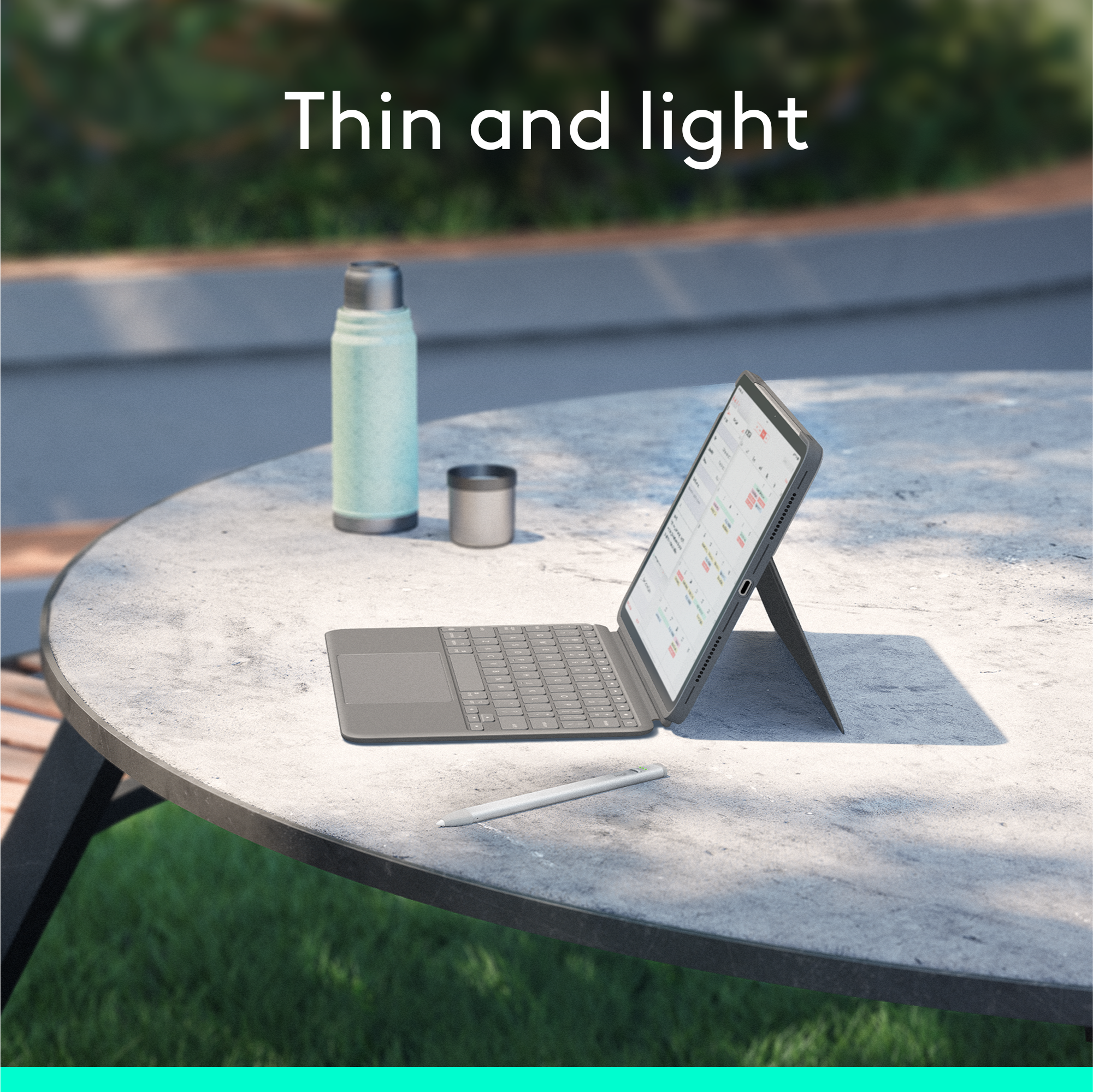 Tipkovnica LOGITECH Combo Touch za iPad Air 11-inch (M2) - OXFORD - 935OLD948 - Siva - US INT'L-4