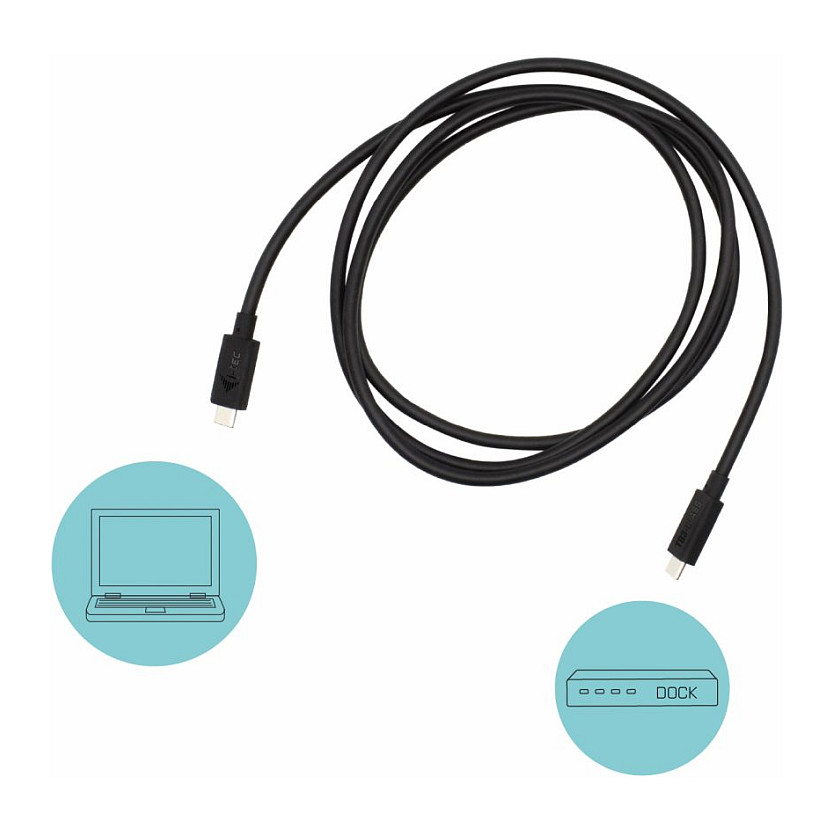 Kabel I-TEC i-tec Thunderbolt 3 (40 Gbps, 100W Power Delivery, USB-C, 150cm)-2