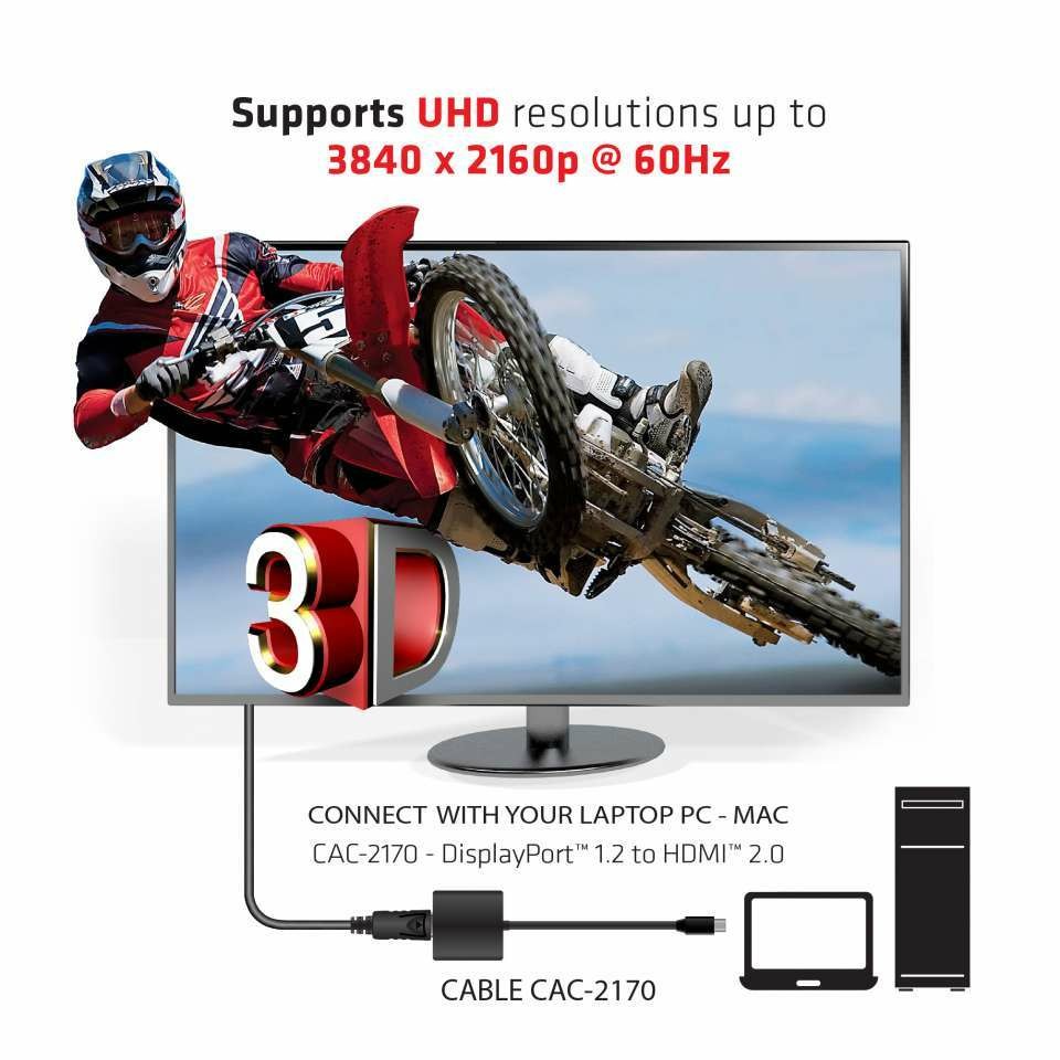 Adapter CLUB 3D CAC-2170 (Mini DisplayPort 1.2 to HDMI 2.0 UHD)-3