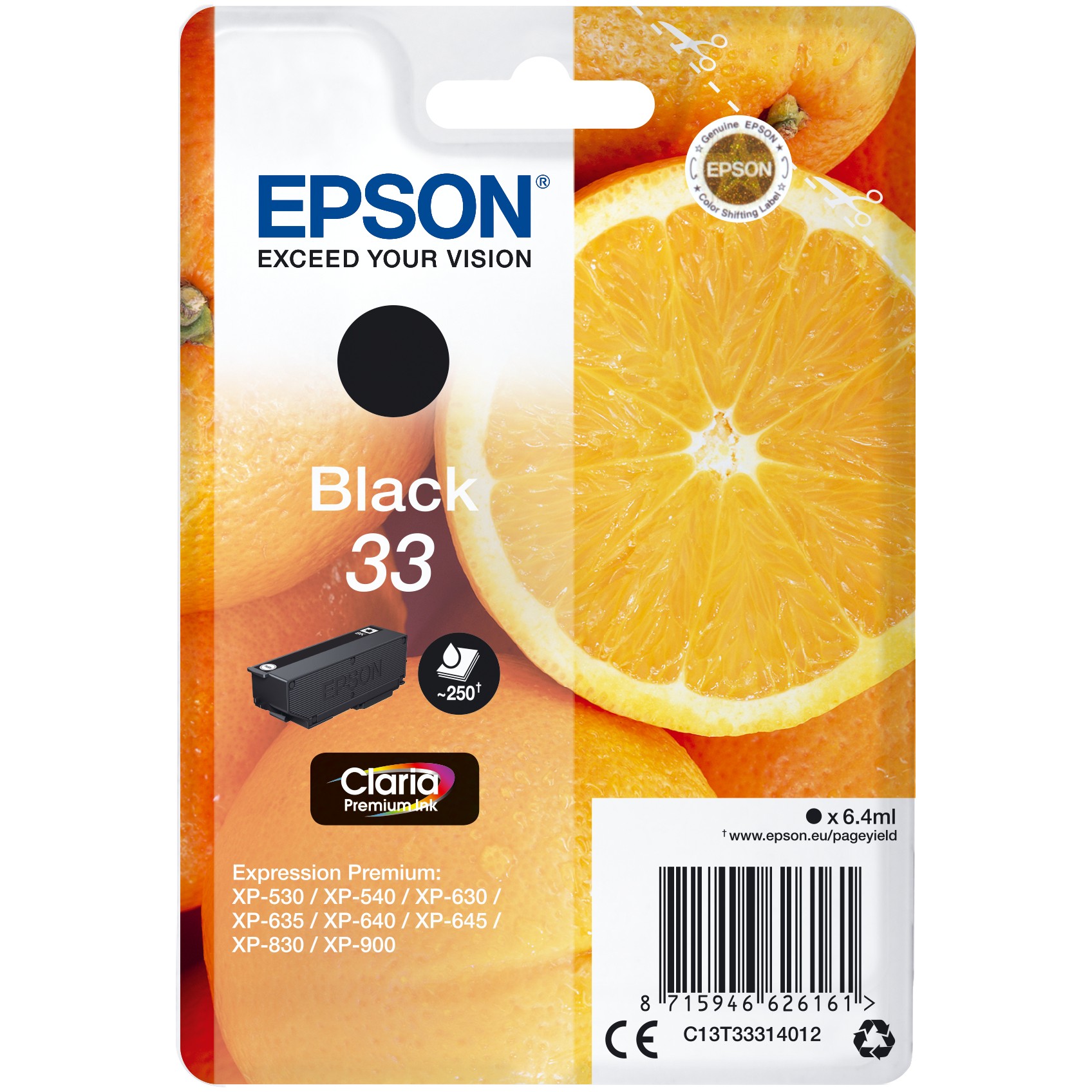 Toner EPSON ORANGES SINGLEPACK BLACK 33-0
