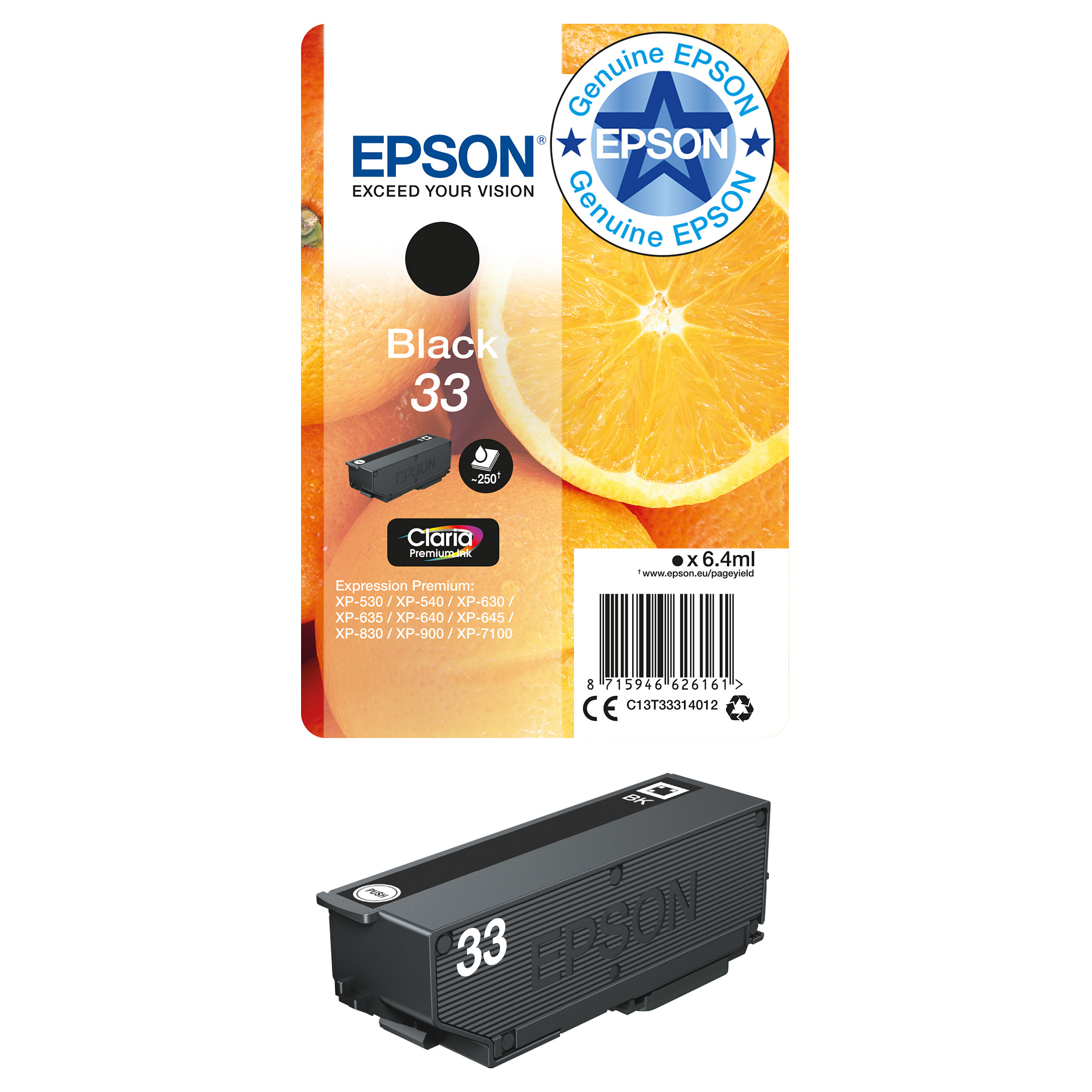 Toner EPSON ORANGES SINGLEPACK BLACK 33-1