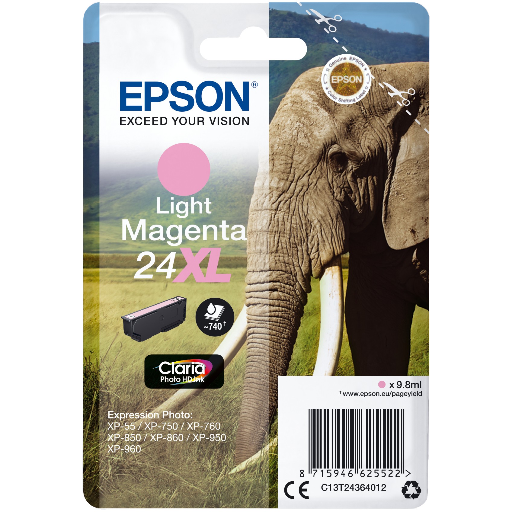 Toner EPSON 24XL Light Magenta crna boja