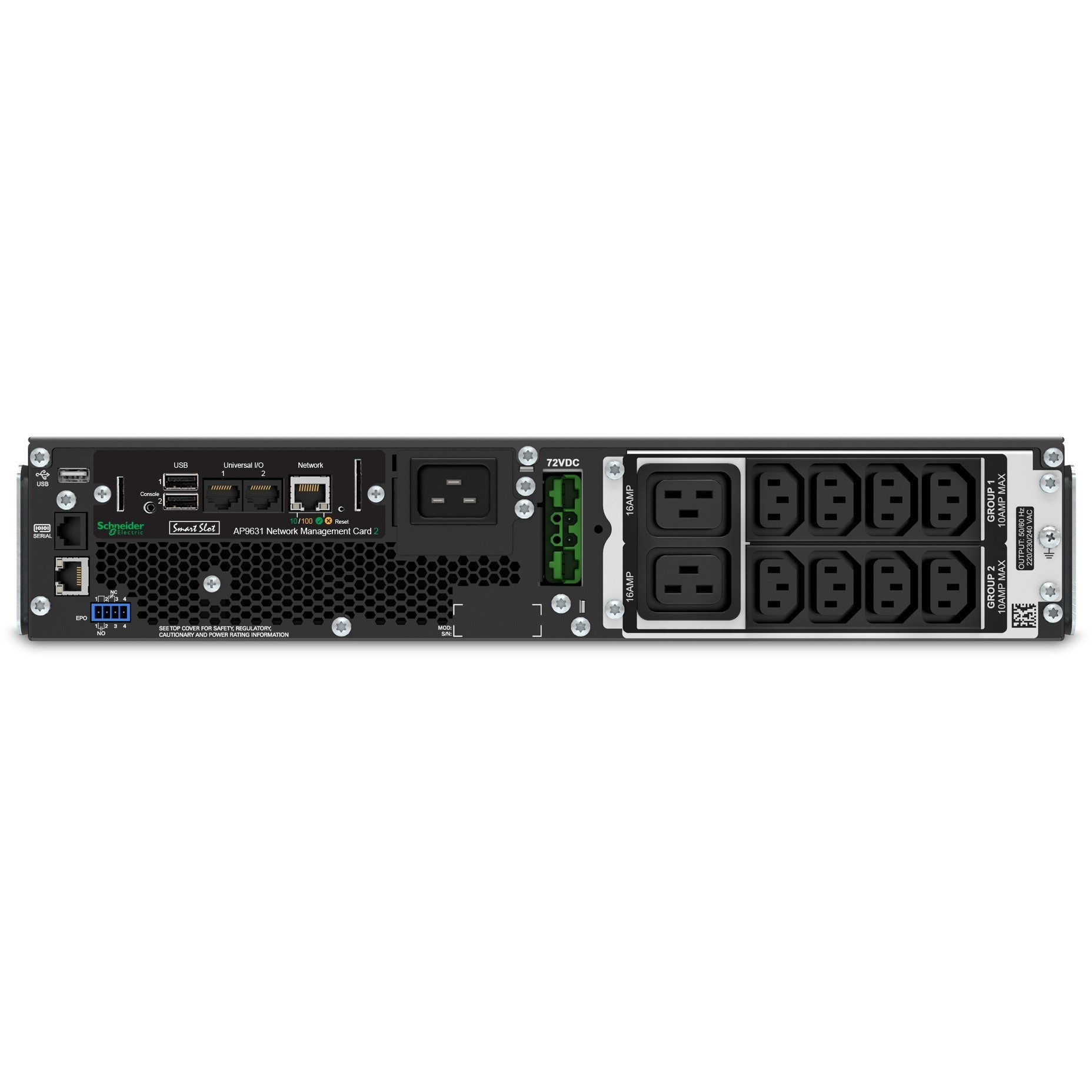 UPS APC Smart-UPS On-Line SRT2200RMXLI-NC (2200VA, 8x C13 & 2x C19, rack mount, NMC)-1