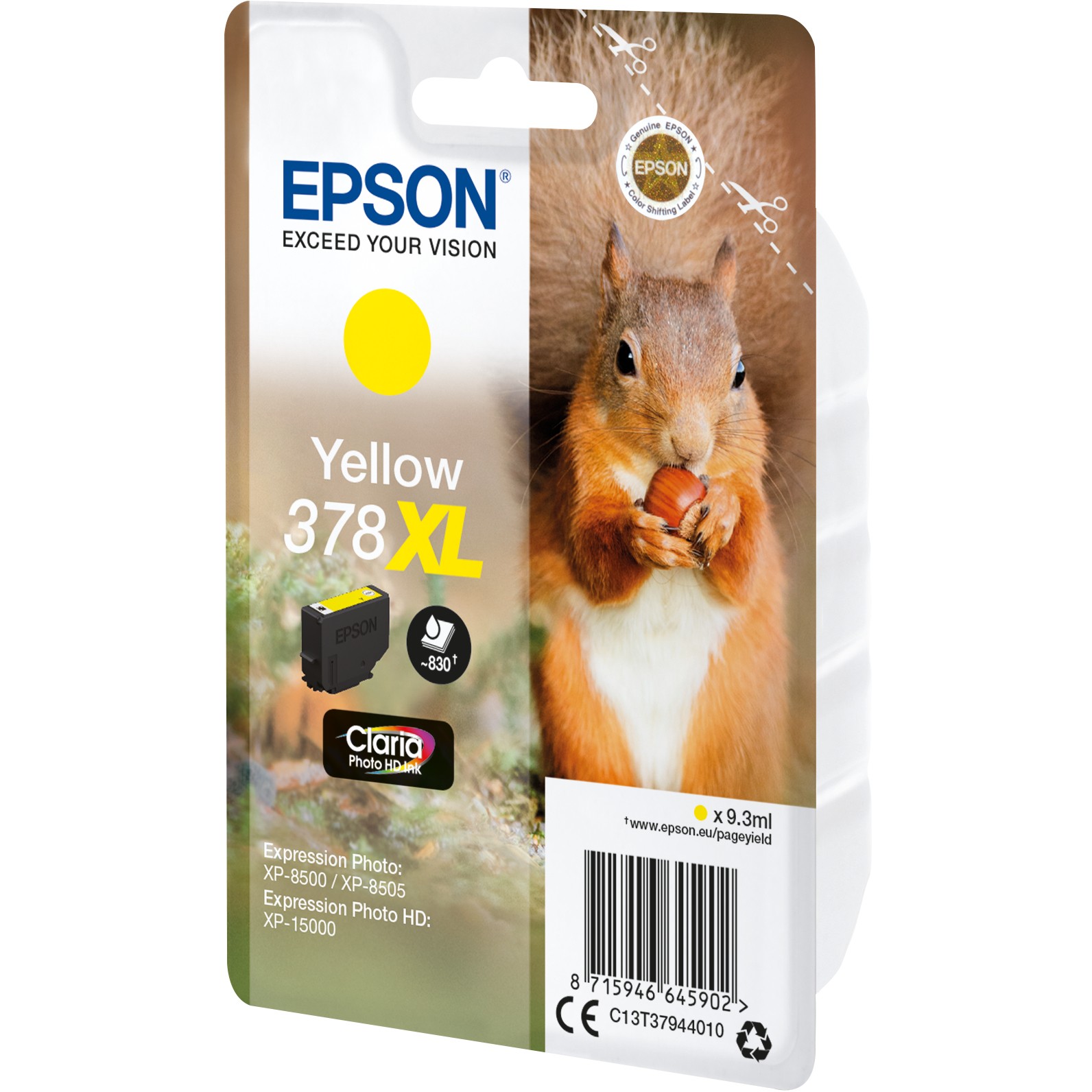 Tinta EPSON SQUIRREL SINGLEPACK 378XL žuta boja-1