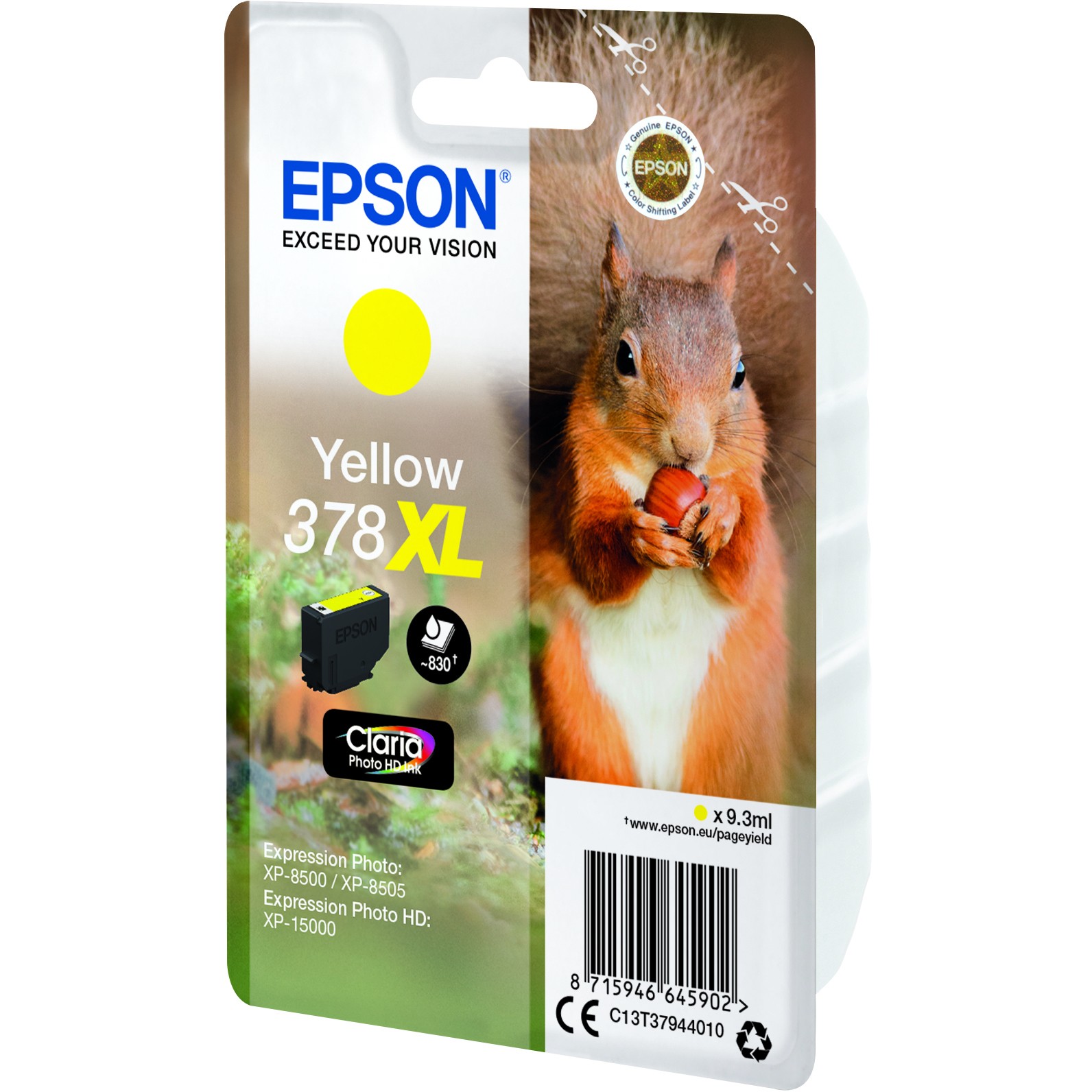 Tinta EPSON SQUIRREL SINGLEPACK 378XL žuta boja-2