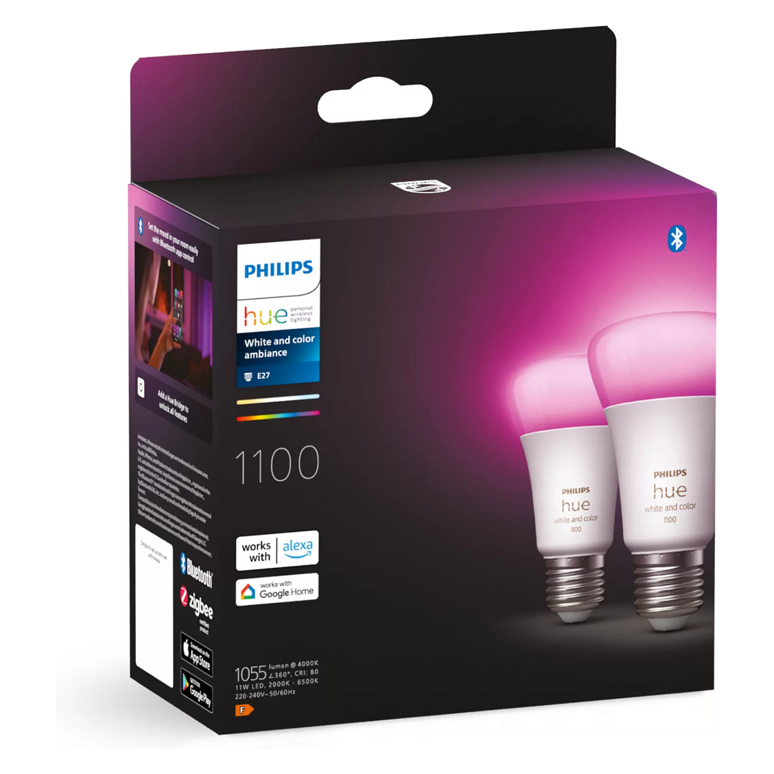 Philips Hue White and colour ambience A60 – E27 smart bulb – 1100 (2-pack)-2